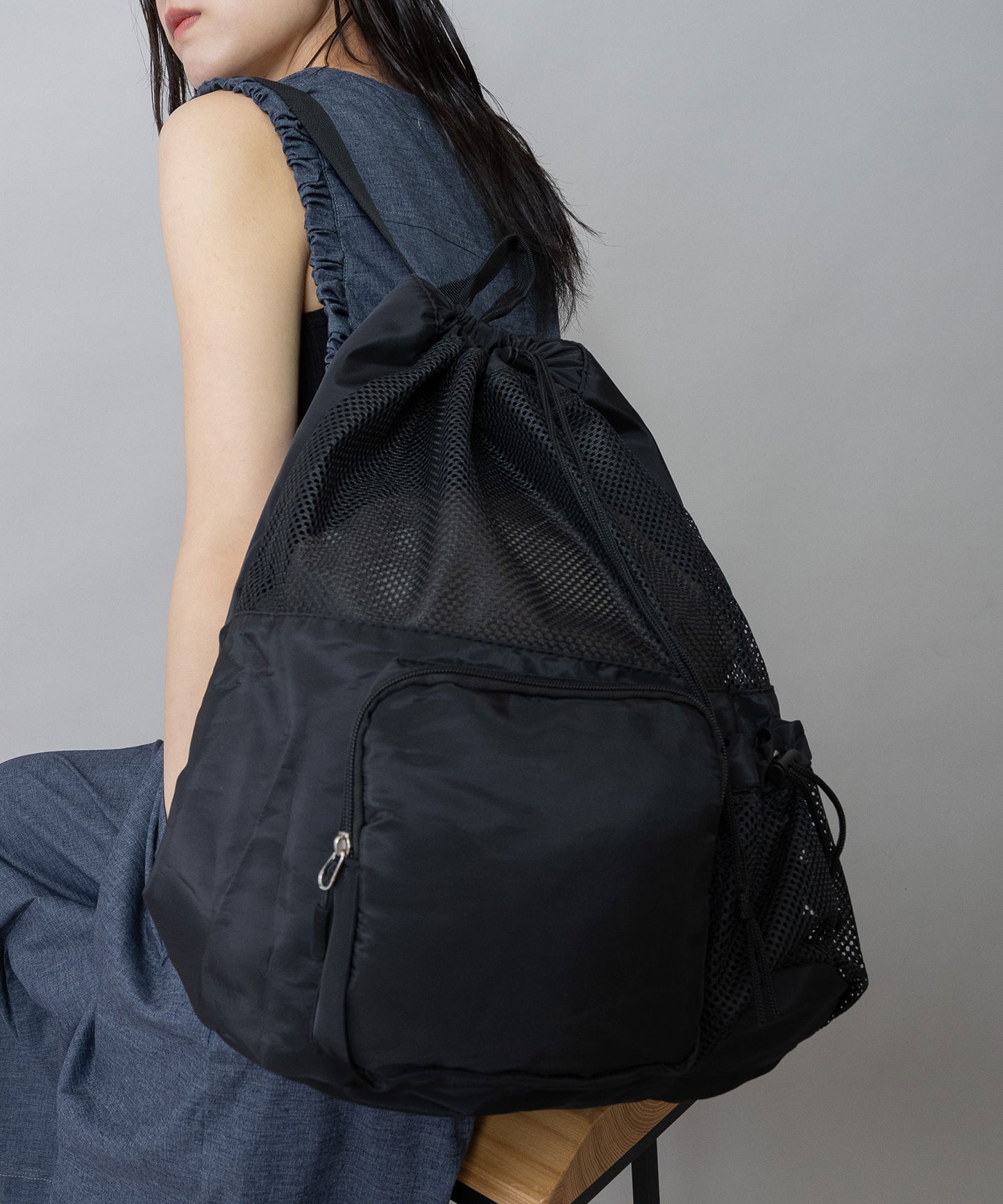 ポリエステルタフタ×メッシュナップザック