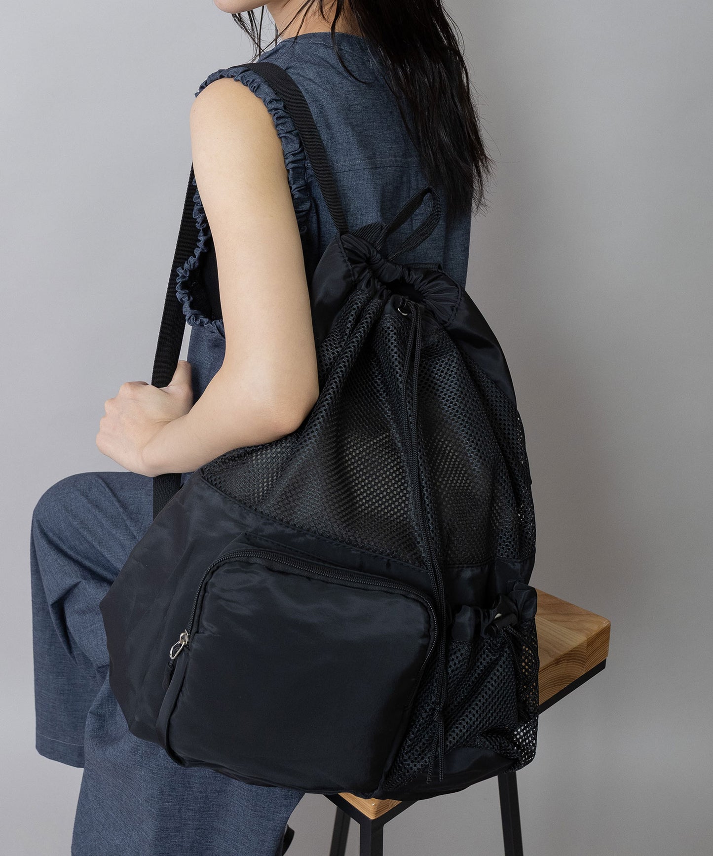 ポリエステルタフタ×メッシュナップザック