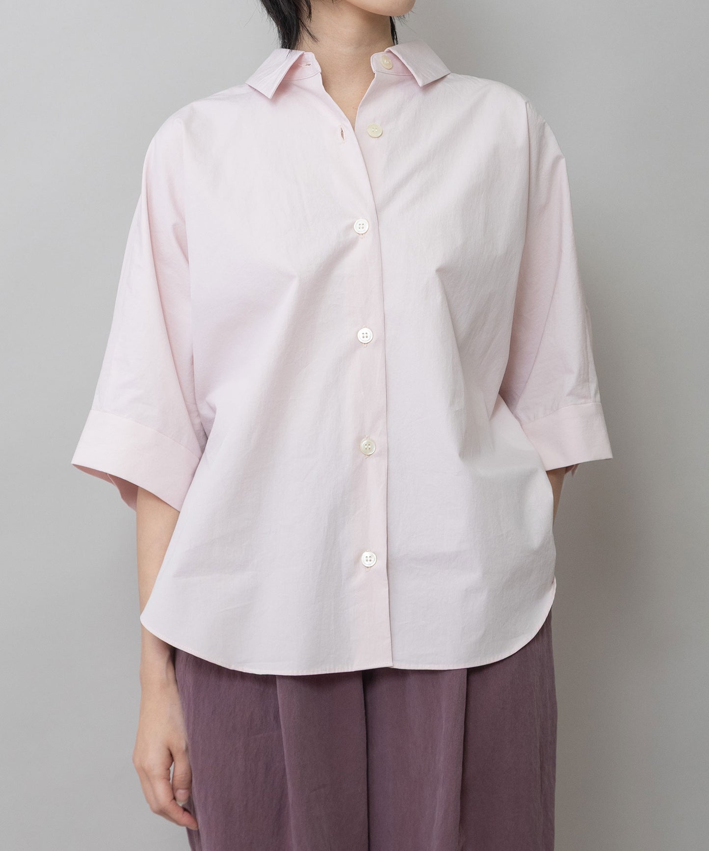 オーガニックコットンタイプライターハーフスリーブシャツ