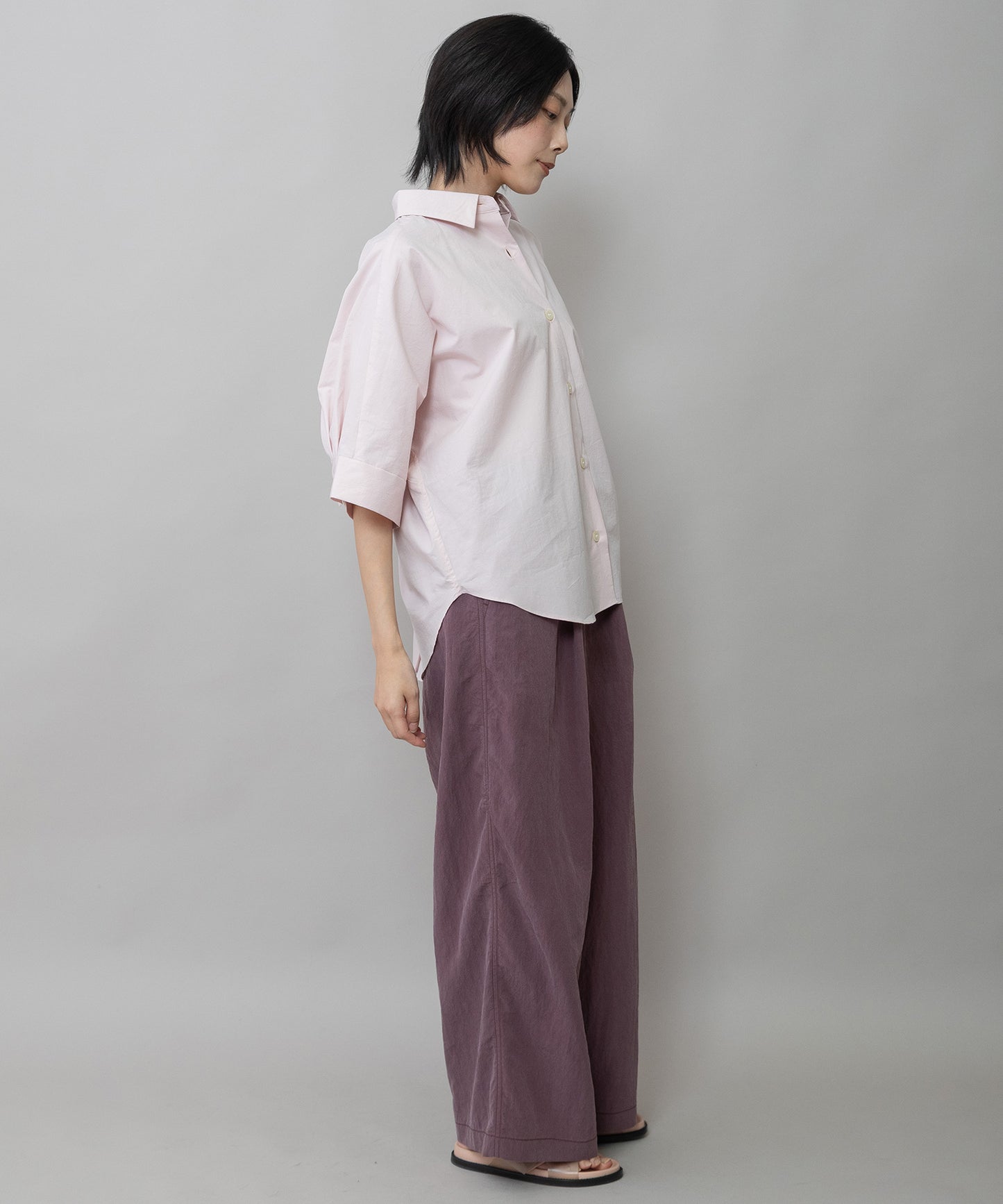 オーガニックコットンタイプライターハーフスリーブシャツ