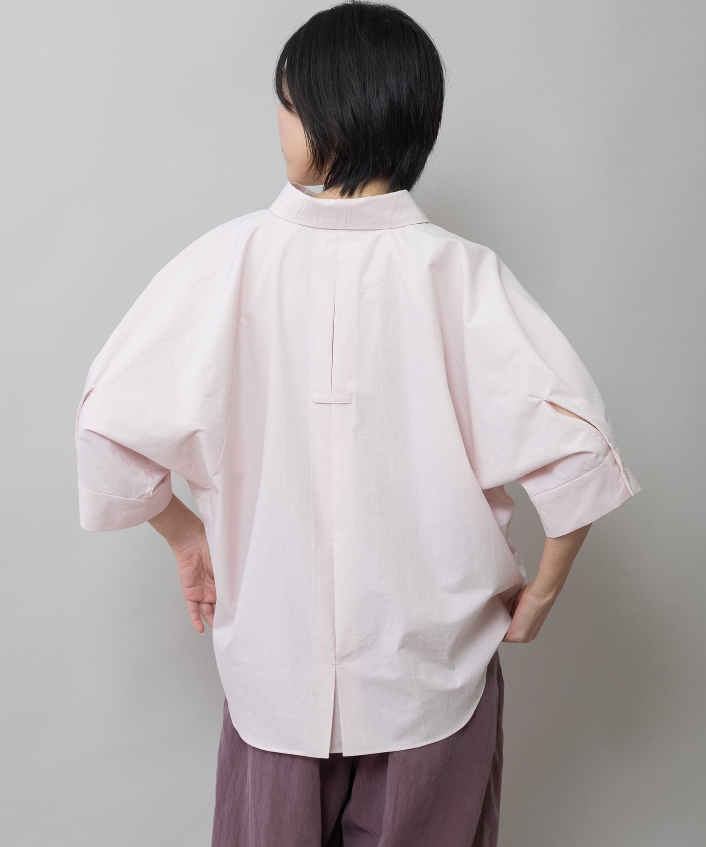 オーガニックコットンタイプライターハーフスリーブシャツ