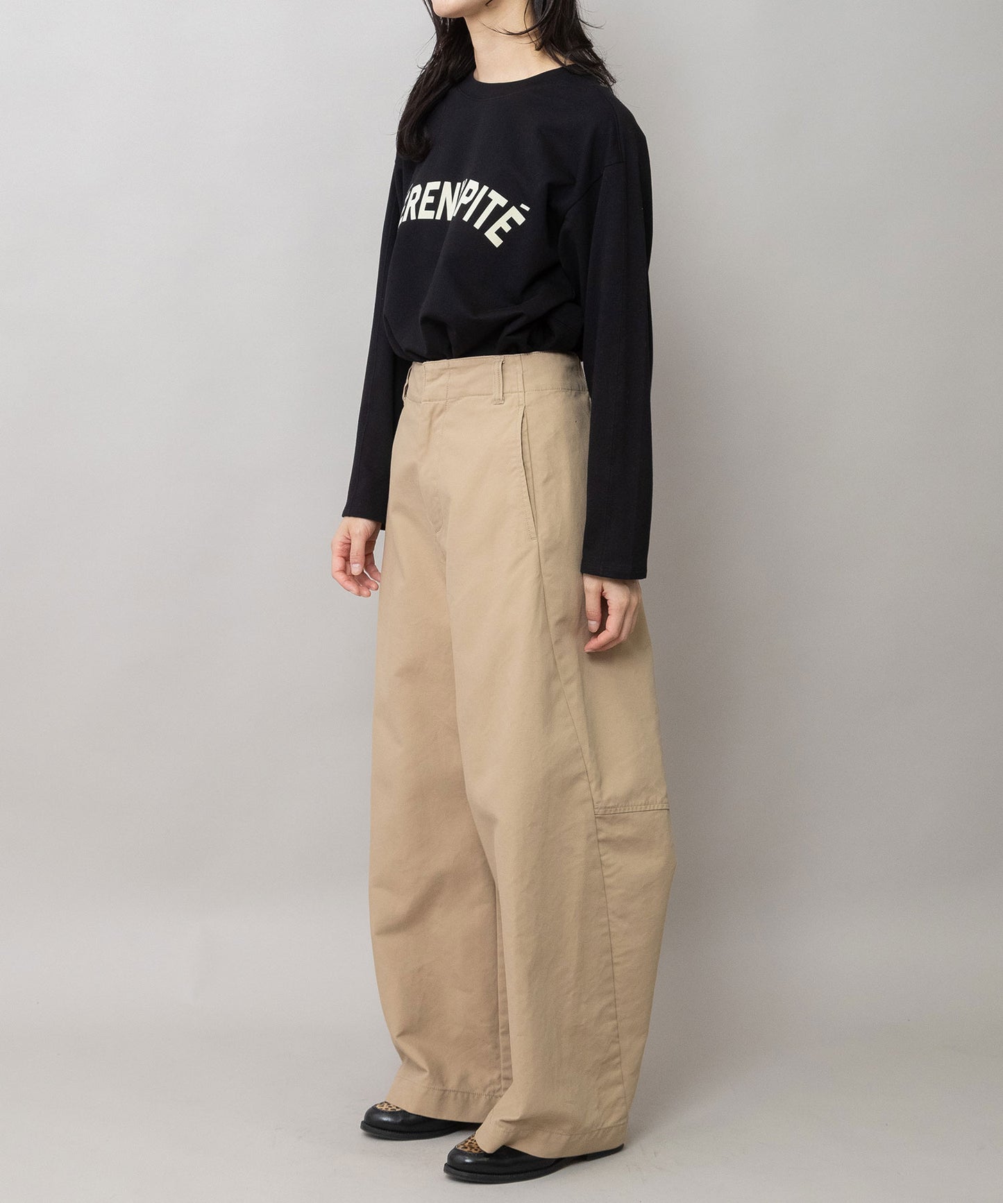 オーガニックコットン バレルチノパンツ