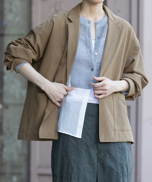 【UVカット】【防シワ】【ウォッシャブル】ストレッチサップジャケット