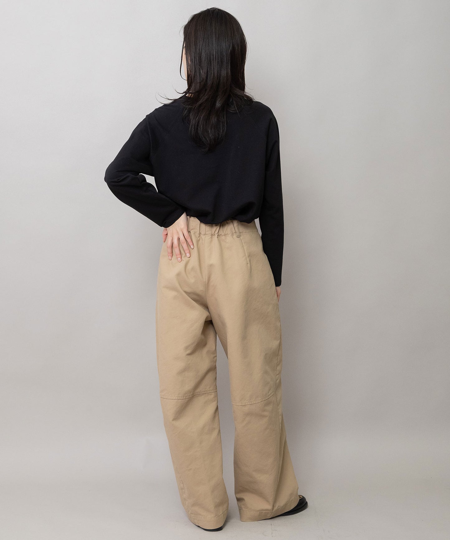 オーガニックコットン バレルチノパンツ