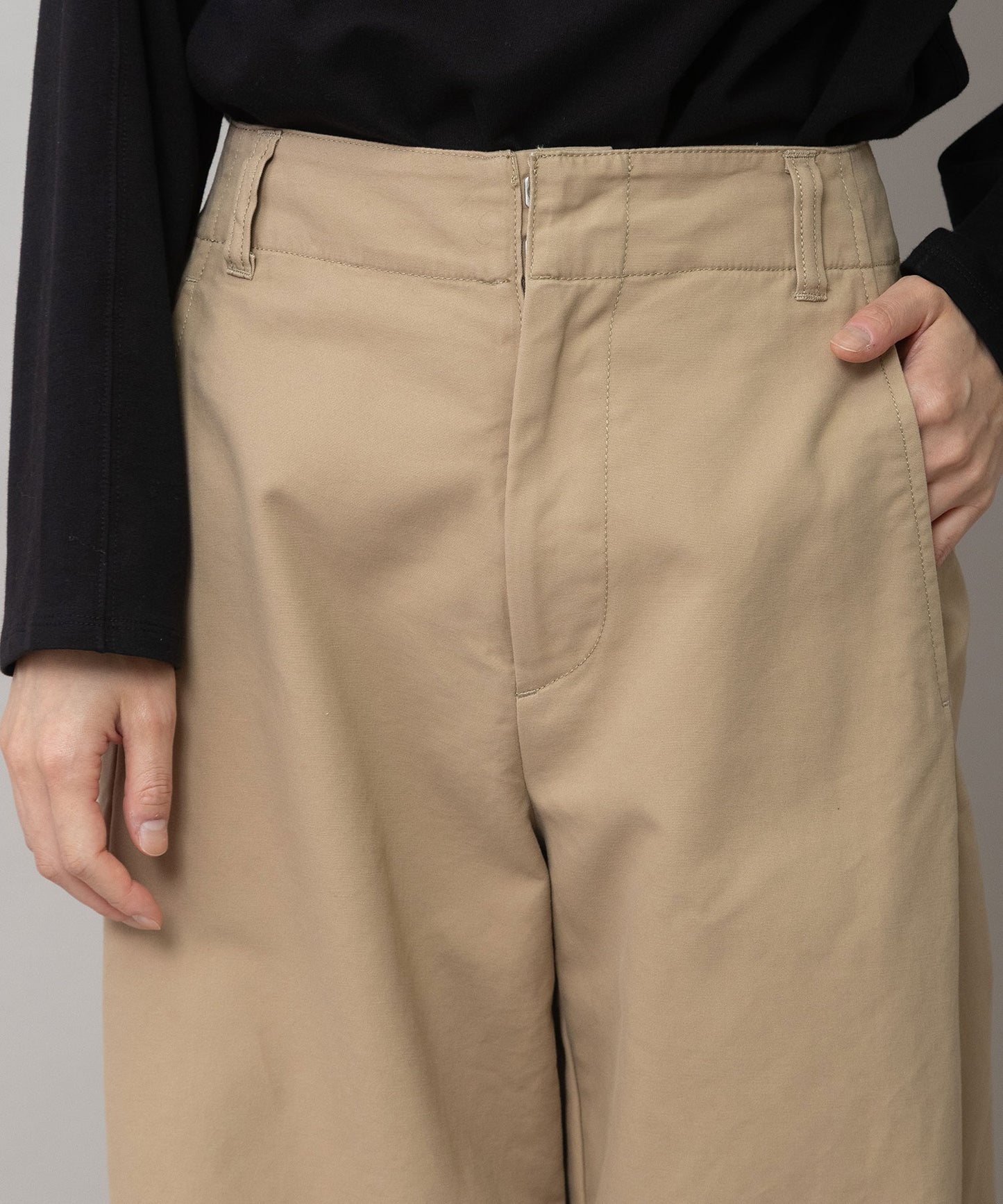 オーガニックコットン バレルチノパンツ