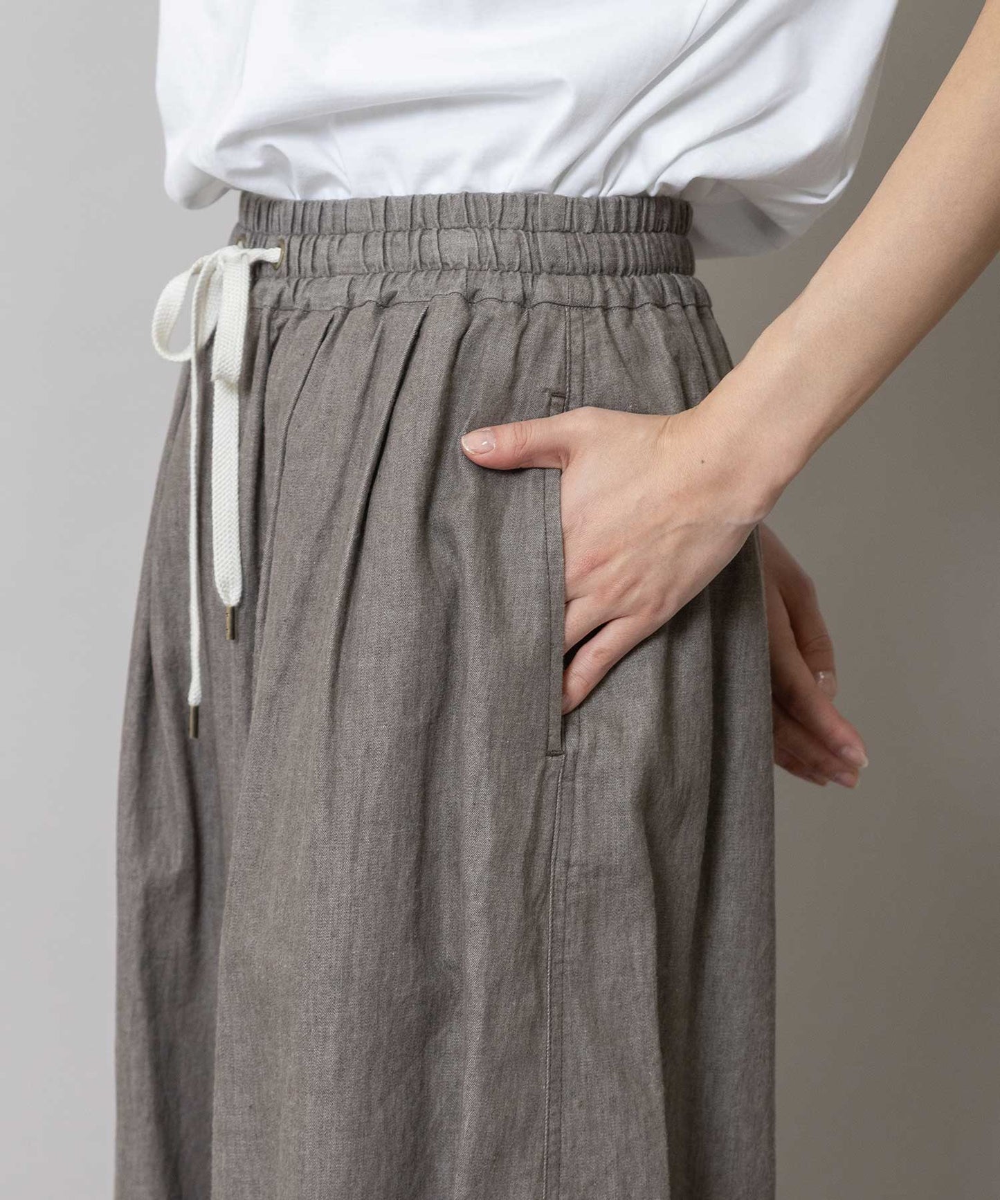 6ozスラブデニムワイドパンツ