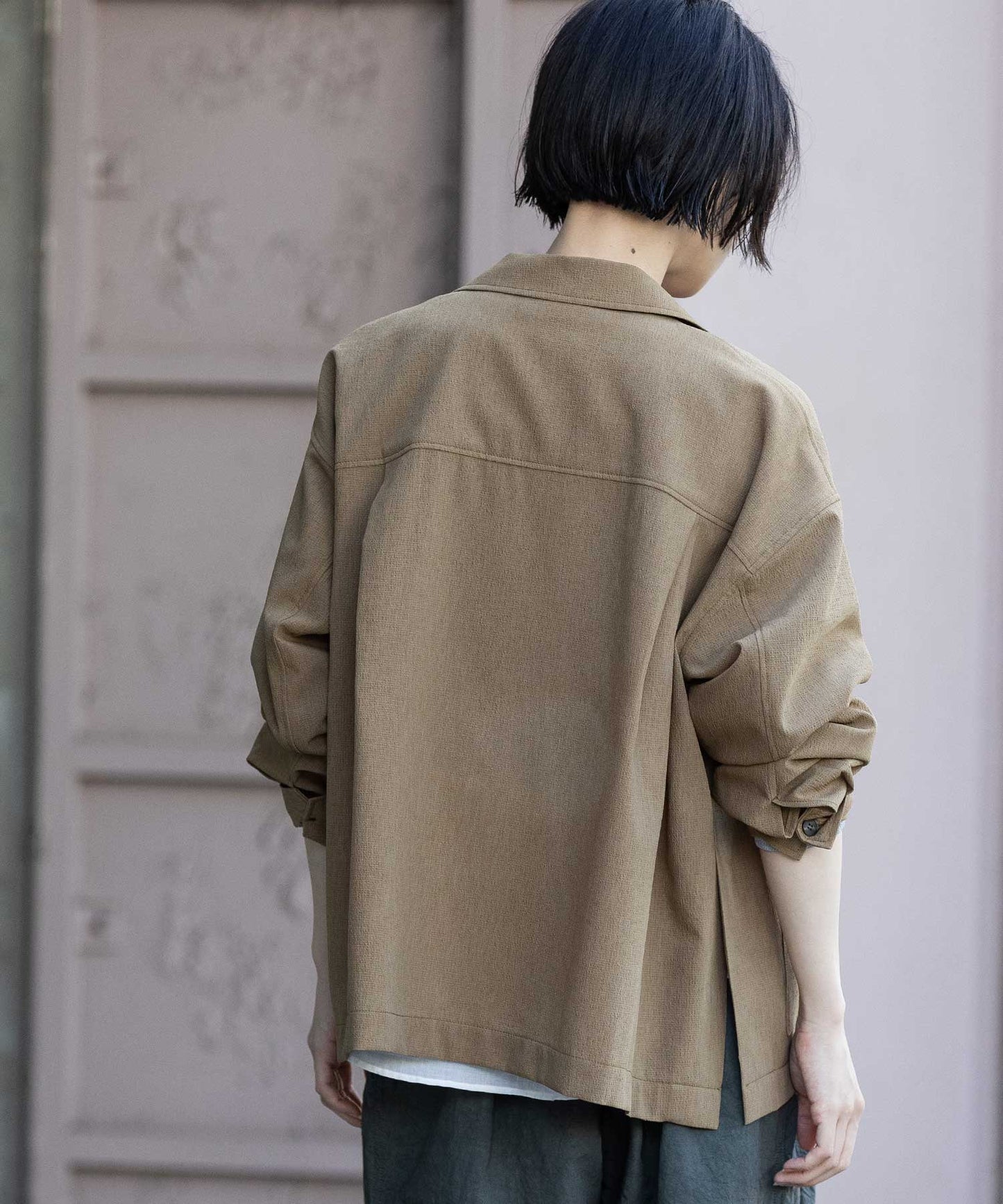 【UVカット】【防シワ】【ウォッシャブル】ストレッチサップジャケット