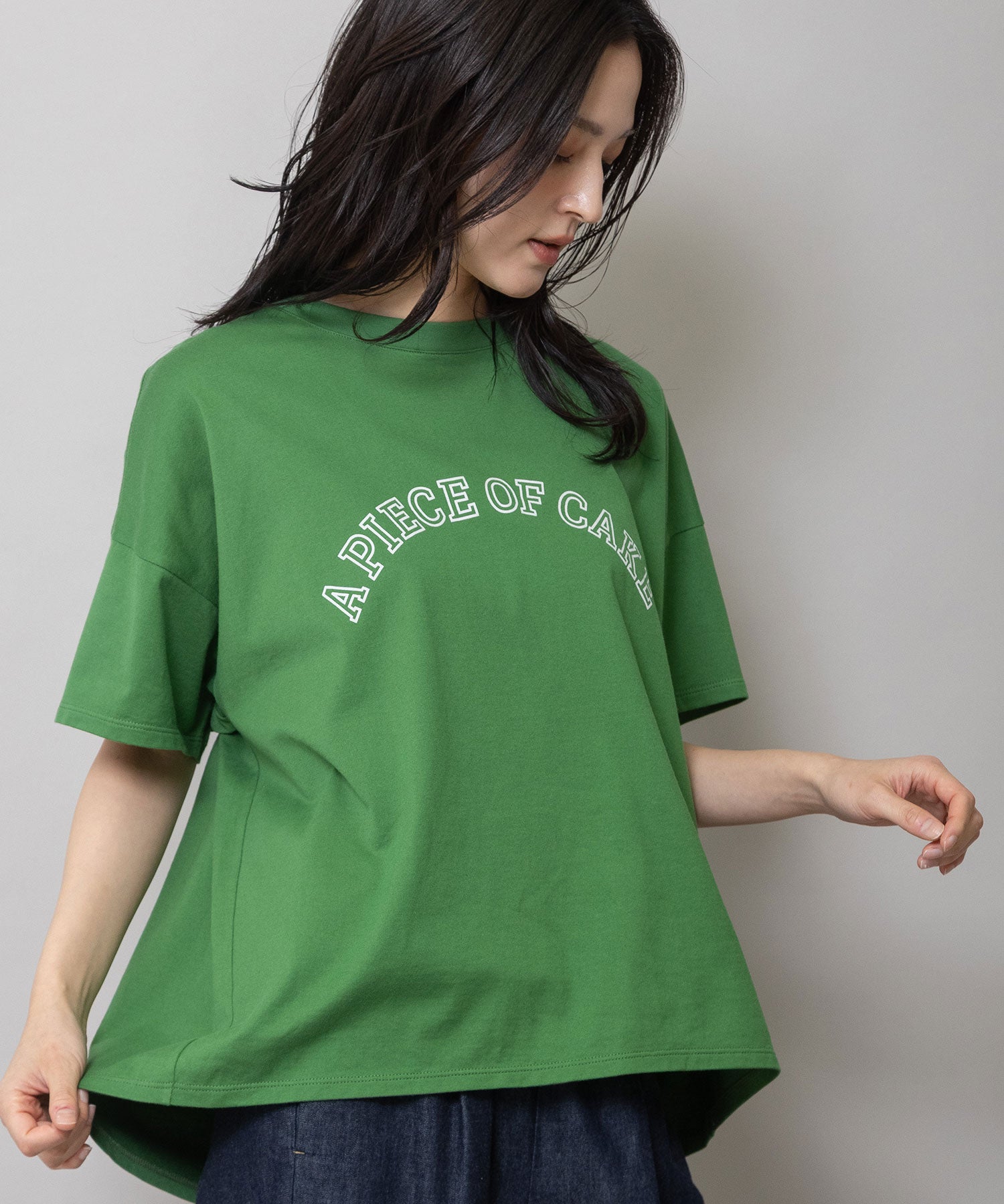 kolor カラー 22AW ロゴプリントTシャツ 緑 3 タグ付 A PIECE OF CAKE”ロゴプリントTシャツ – Munich web shop