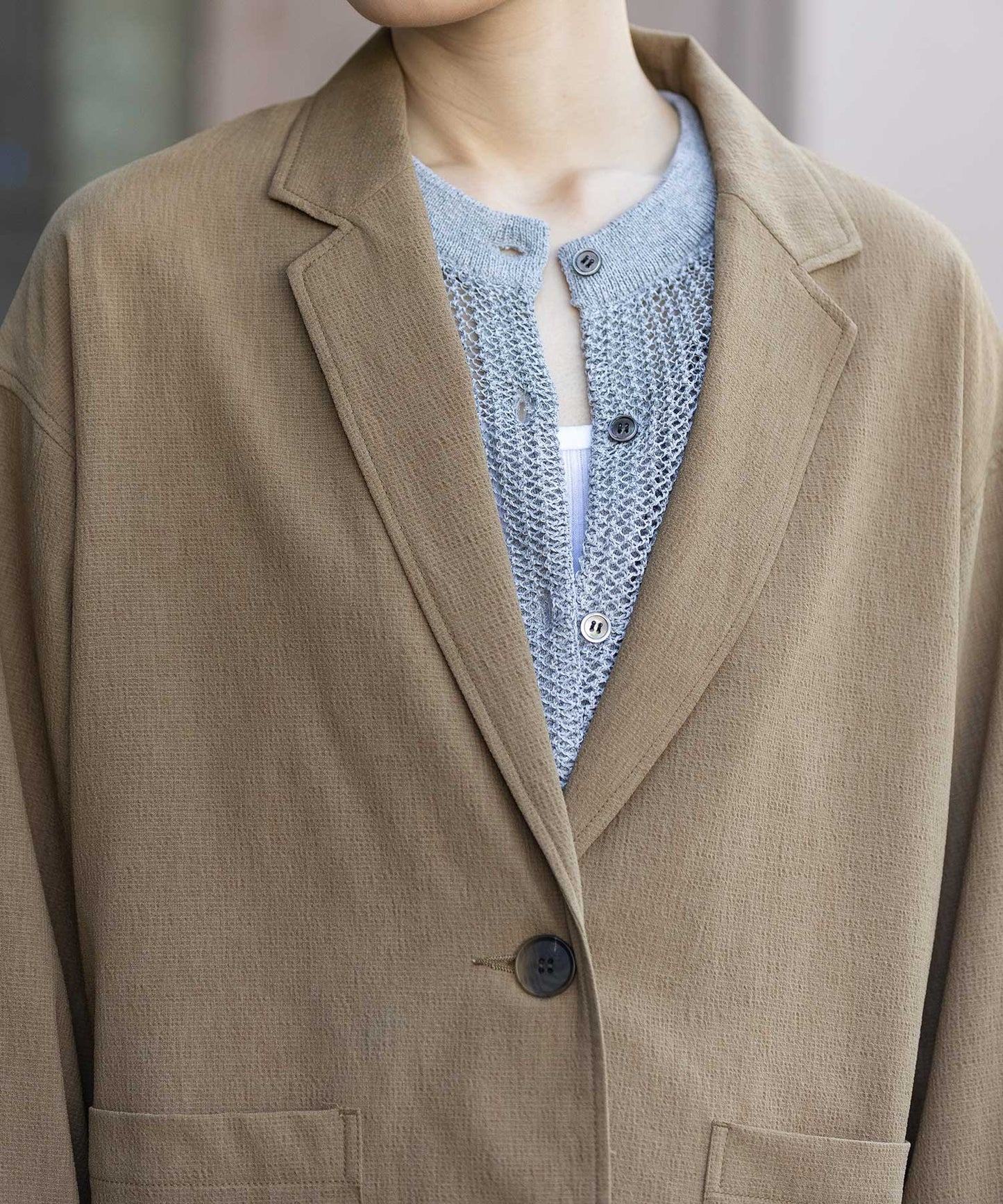 【UVカット】【防シワ】【ウォッシャブル】ストレッチサップジャケット