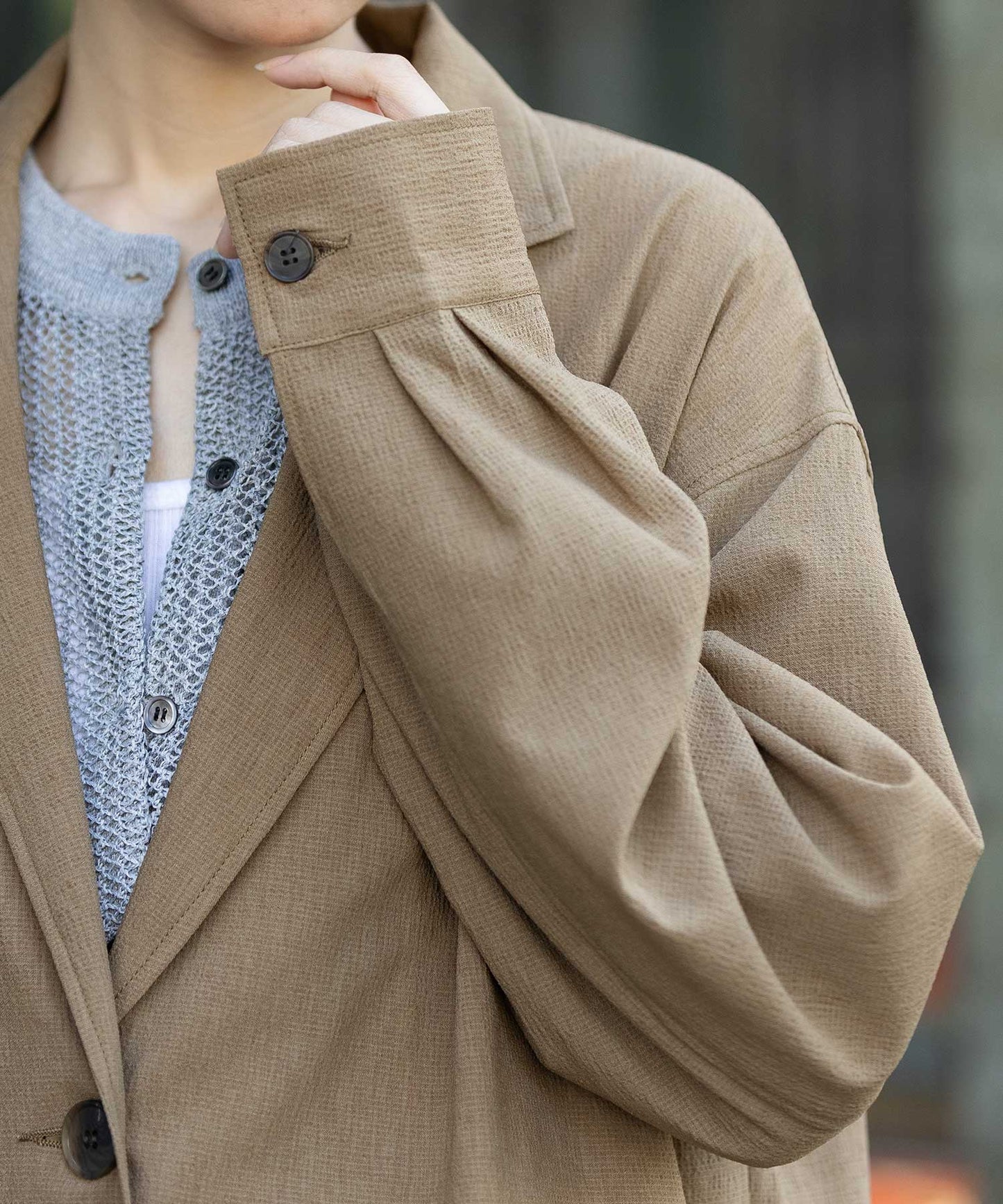 【UVカット】【防シワ】【ウォッシャブル】ストレッチサップジャケット