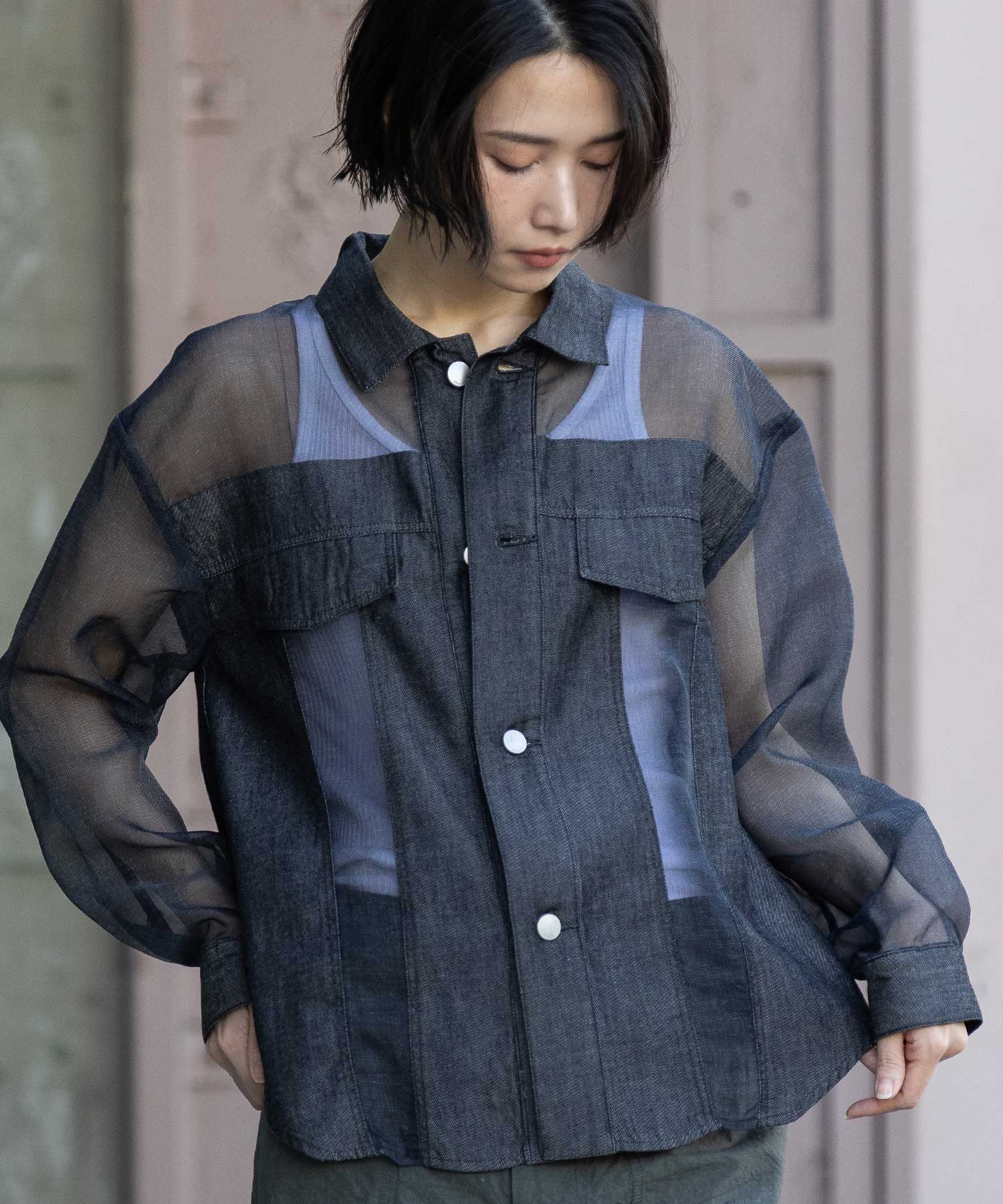 デニム×シアーデニムドッキングシャツ – Munich web shop