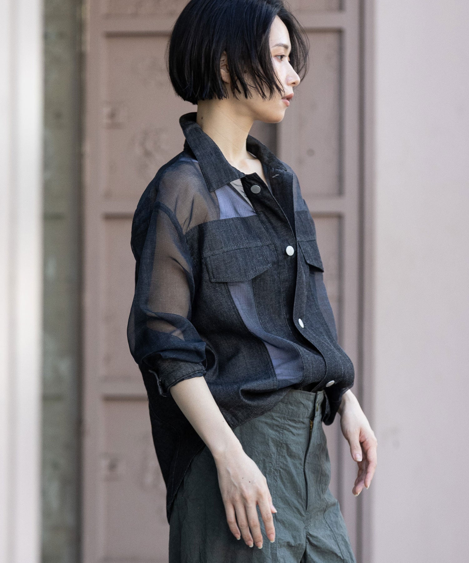 デニム×シアーデニムドッキングシャツ – Munich web shop