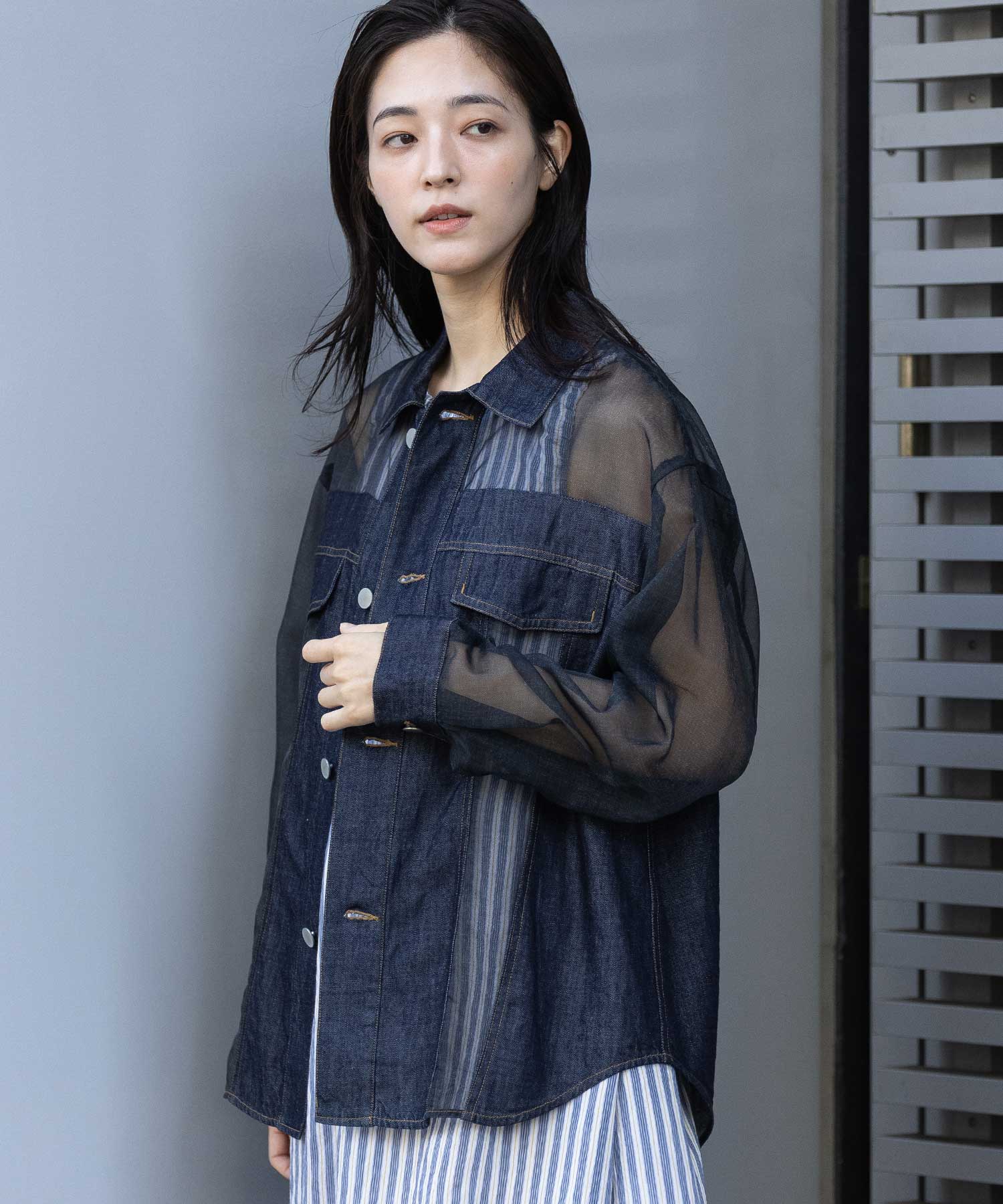 デニム×シアーデニムドッキングシャツ – Munich web shop