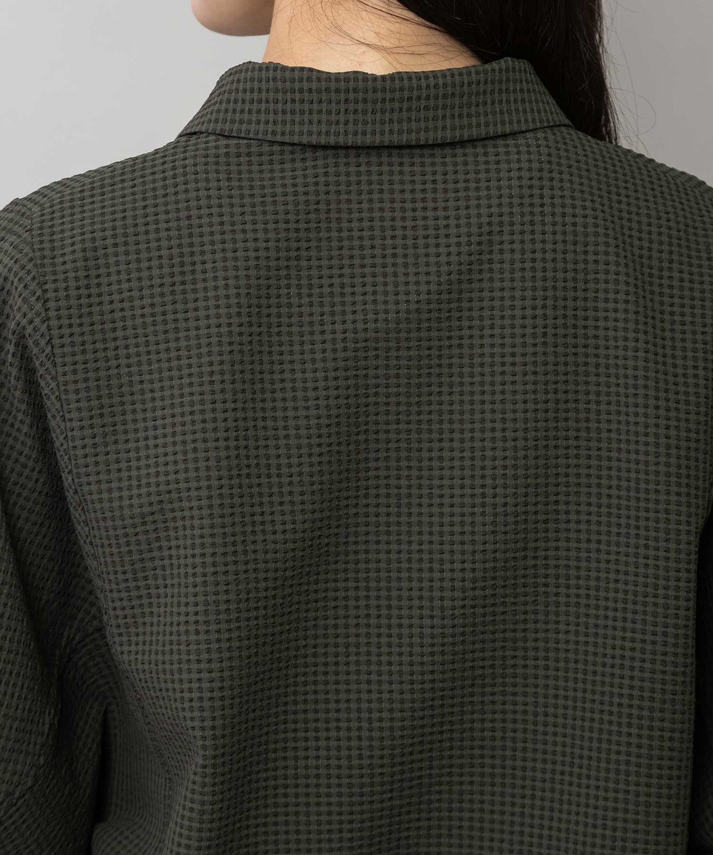 【吸水速乾性】ドットエアーサッカーオーバーシャツ