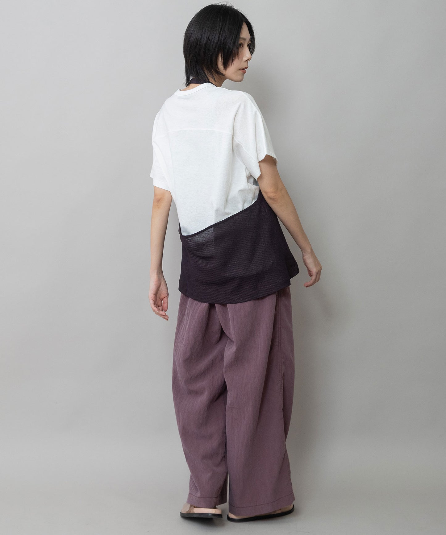 【吸水・速乾性】ポリエステルレーヨンカラミ織りジレ