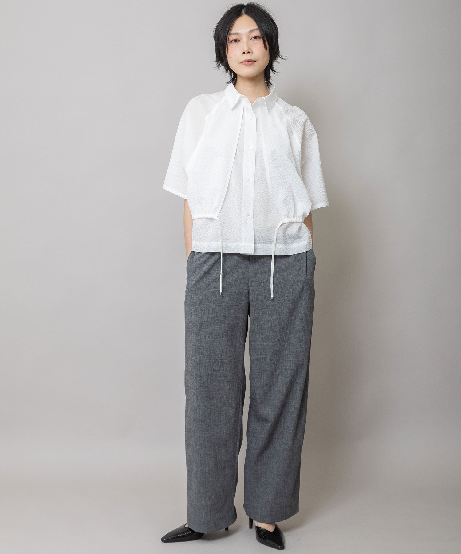 シワ加工コットンローンフラップシャツ – Munich web shop