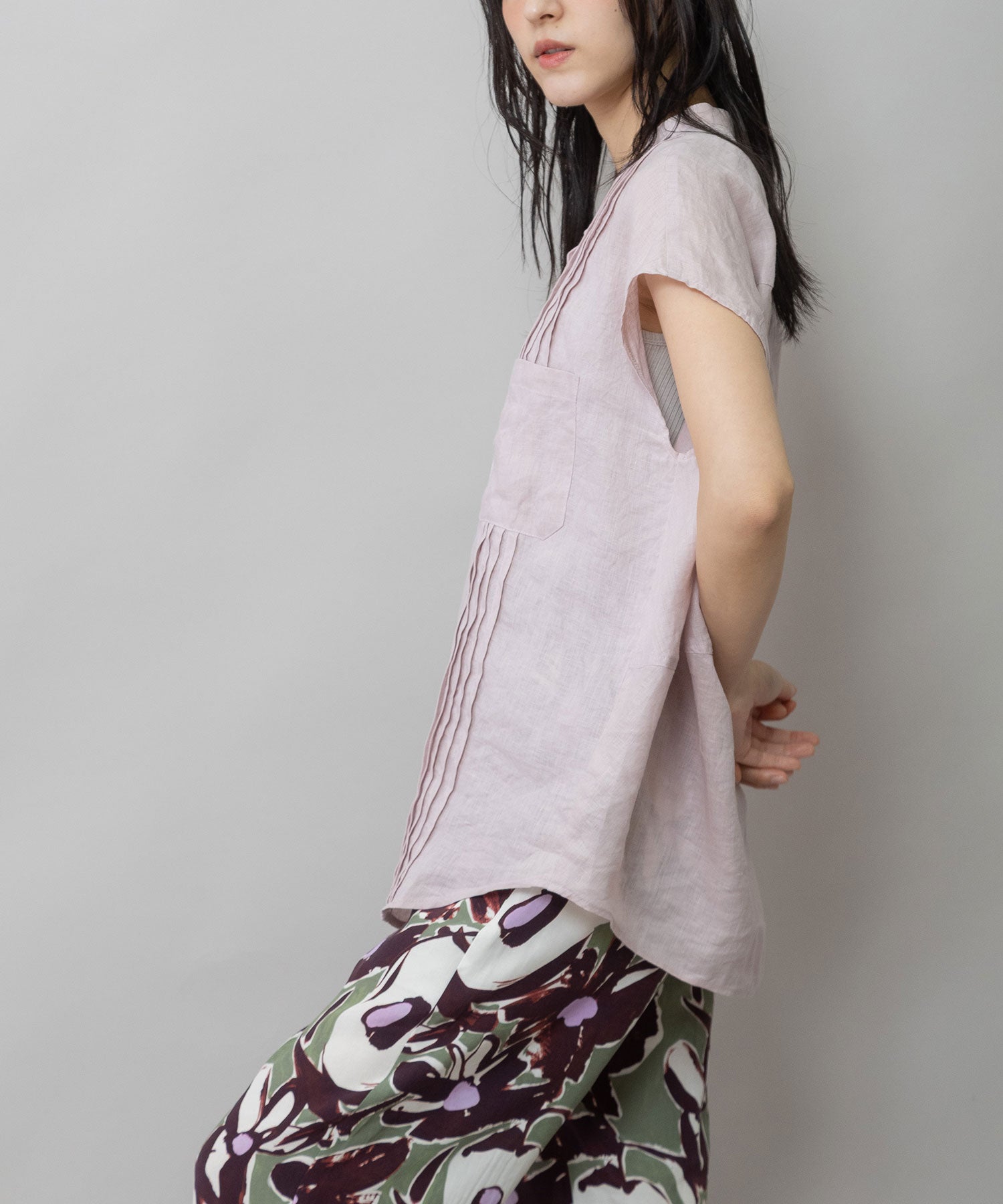 【即購入可】80s EU Vintage フレンチリネンタックシャツ 吸水性】【発散性】60sフレンチリネンタックシャツ – Munich web shop