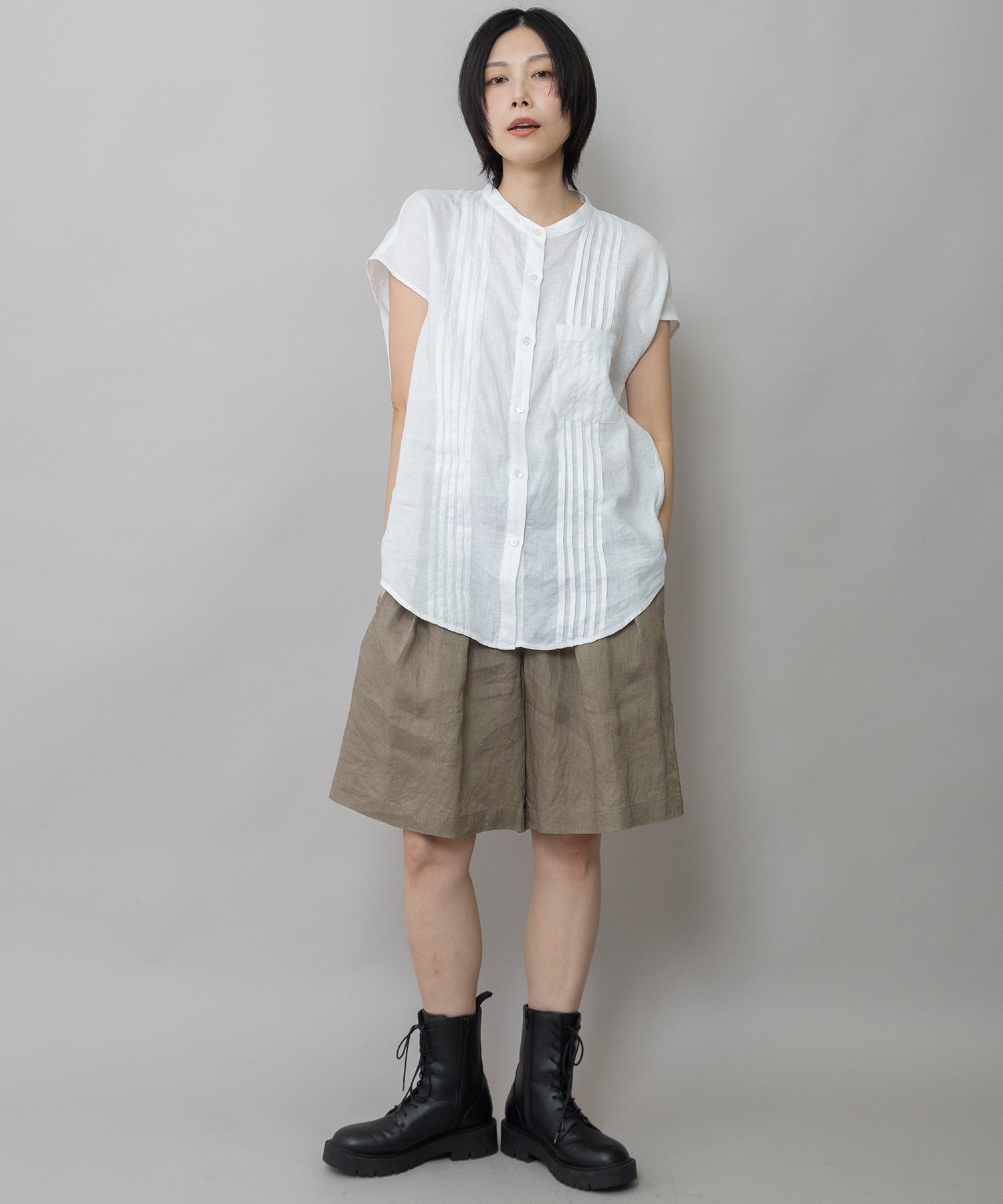 吸水性】【発散性】60sフレンチリネンタックシャツ – Munich web shop