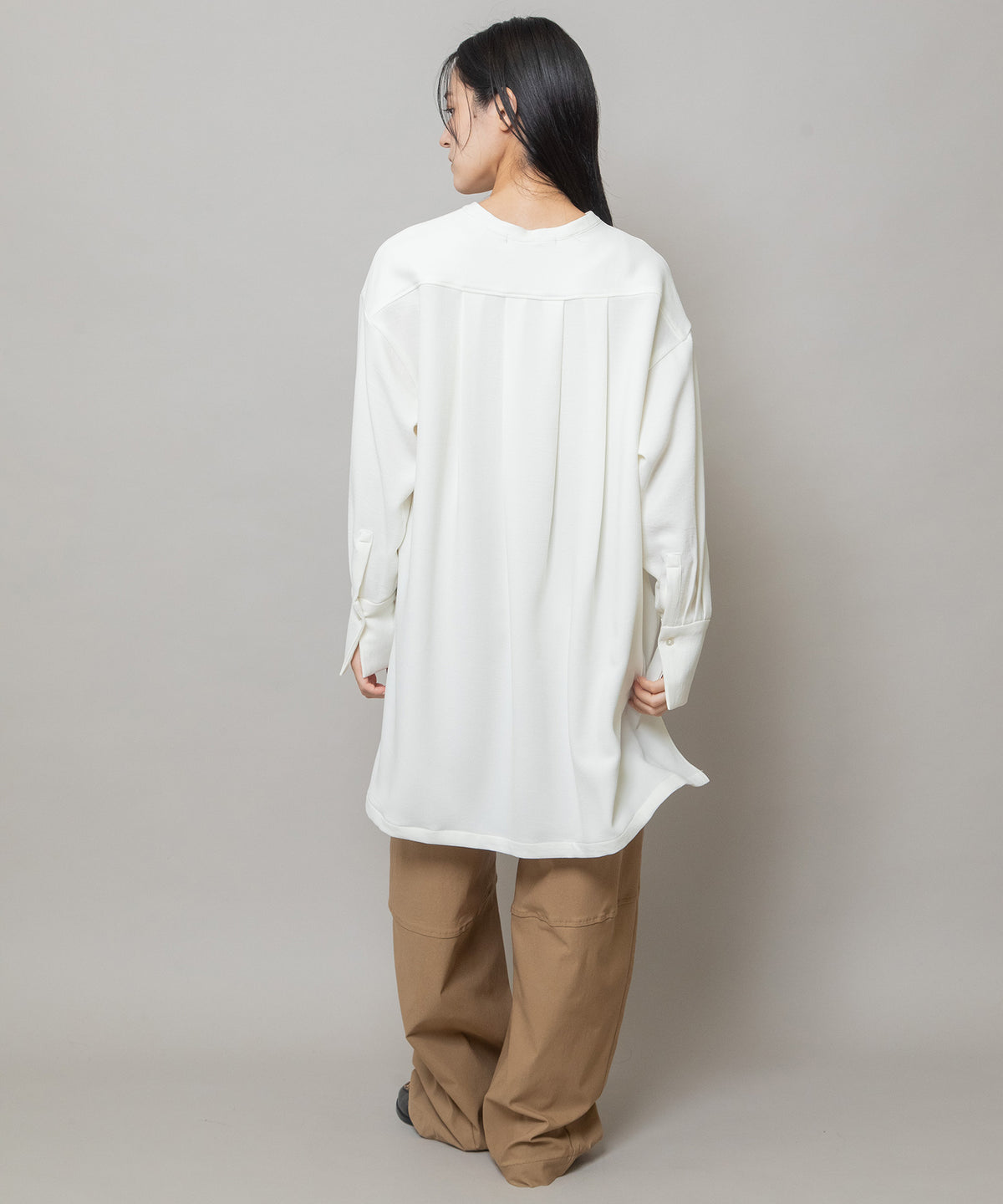 ヴィンテージダブルジョーゼットプルオーバーロングシャツ
