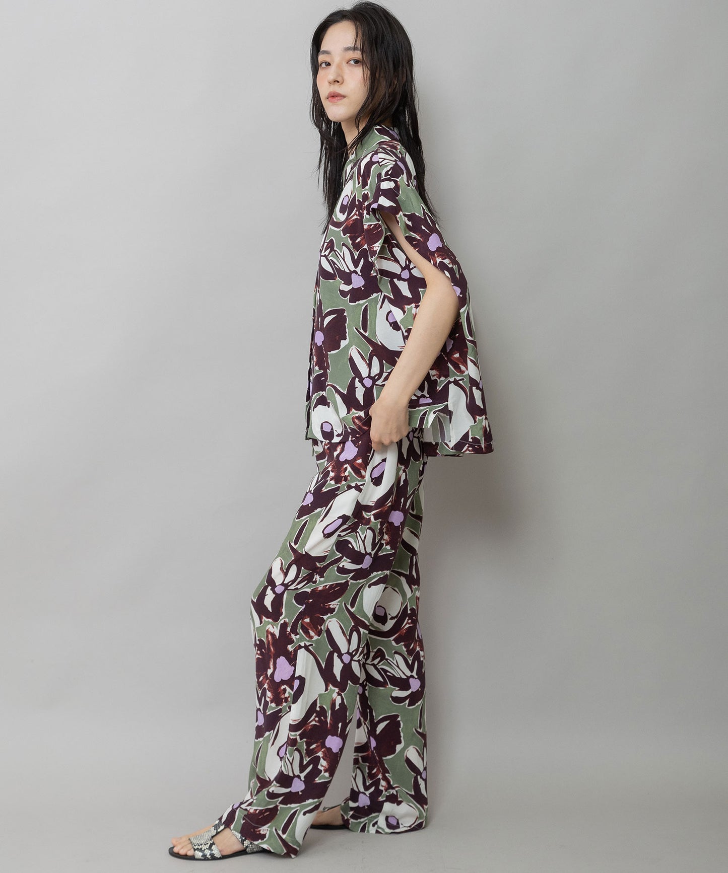 【Turkey】イペカプリントタックブラウス