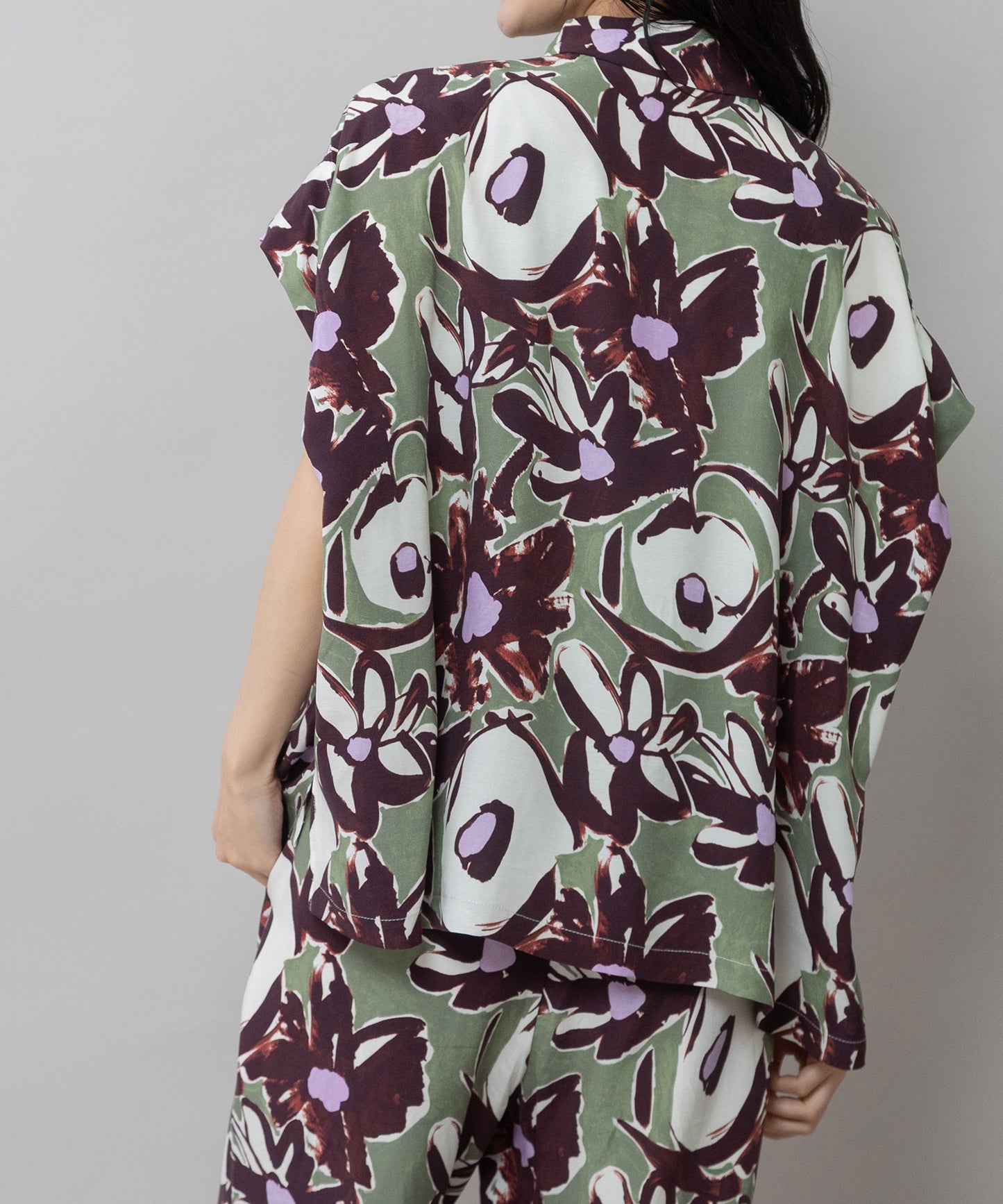 【Turkey】イペカプリントタックブラウス