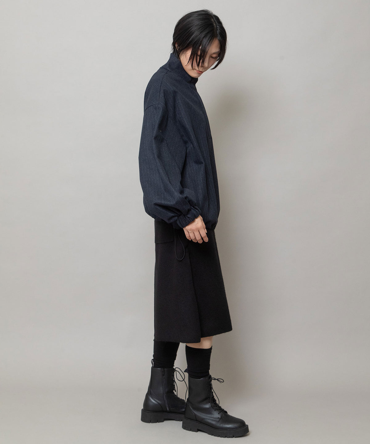 総針編みニット バミューダパンツ