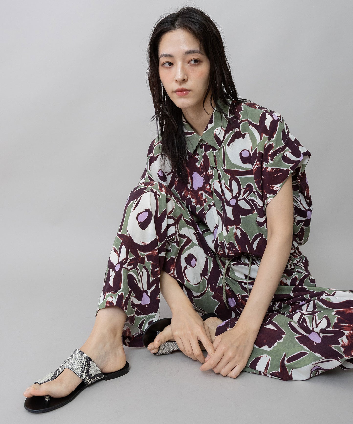 【Turkey】イペカプリントタックブラウス