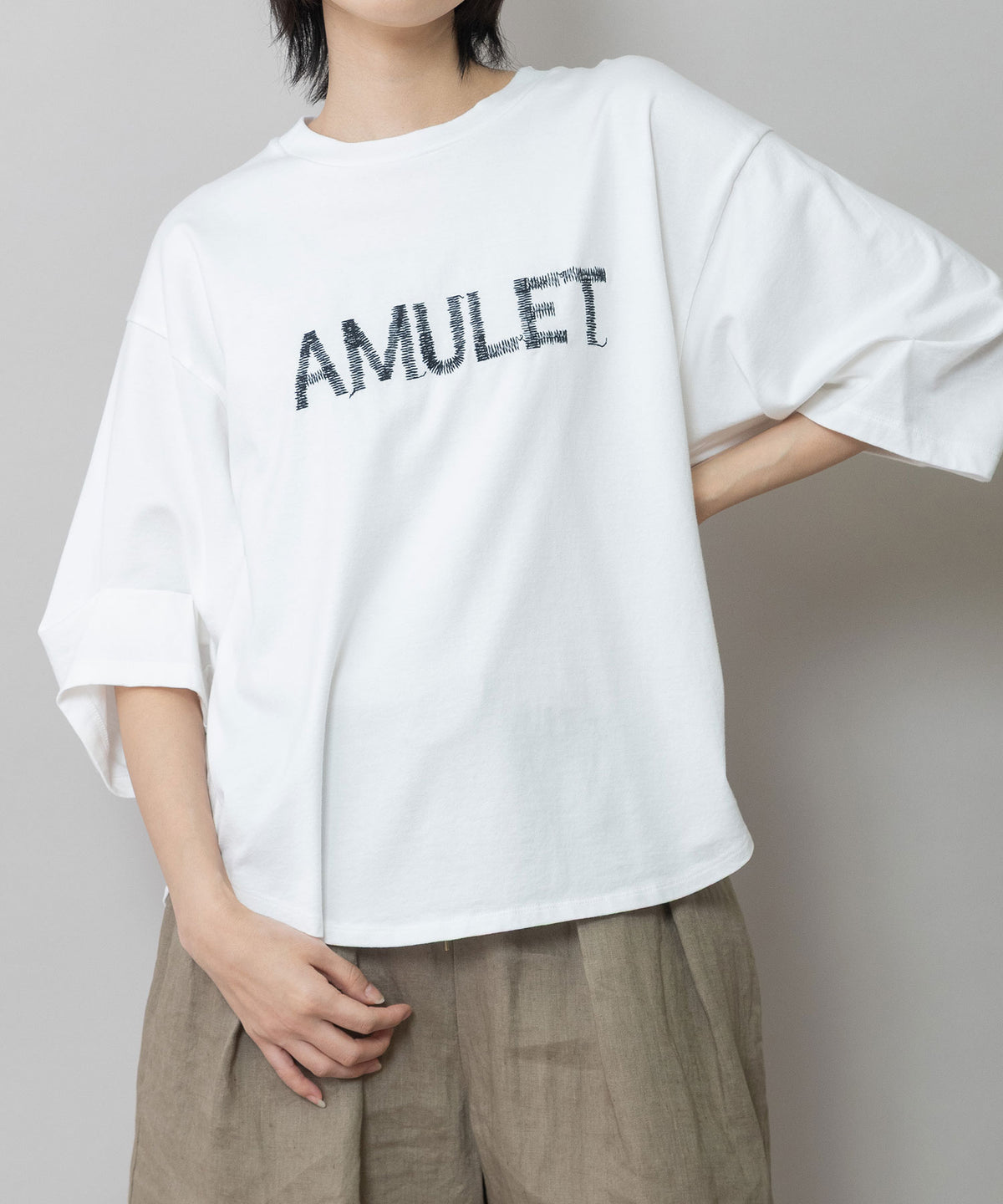 コットンジャージロゴ刺繍Tシャツ – Munich web shop