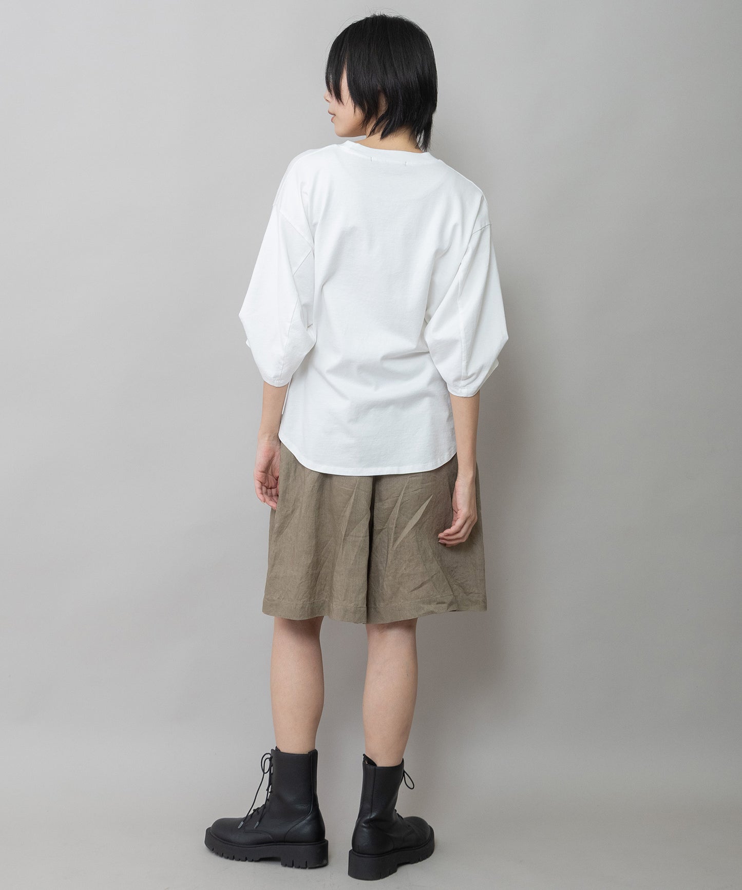 コットンジャージロゴ刺繍Tシャツ