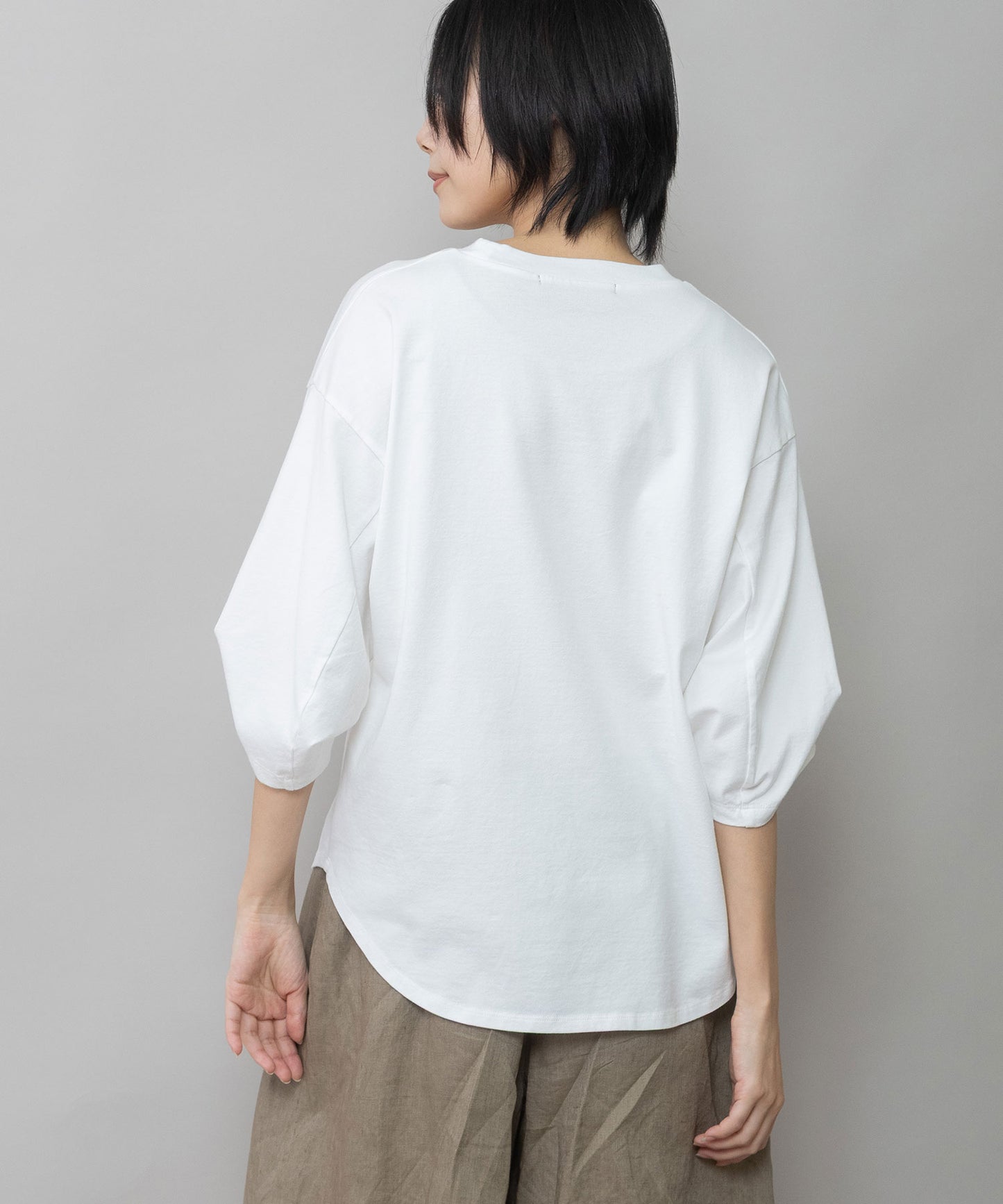 コットンジャージロゴ刺繍Tシャツ