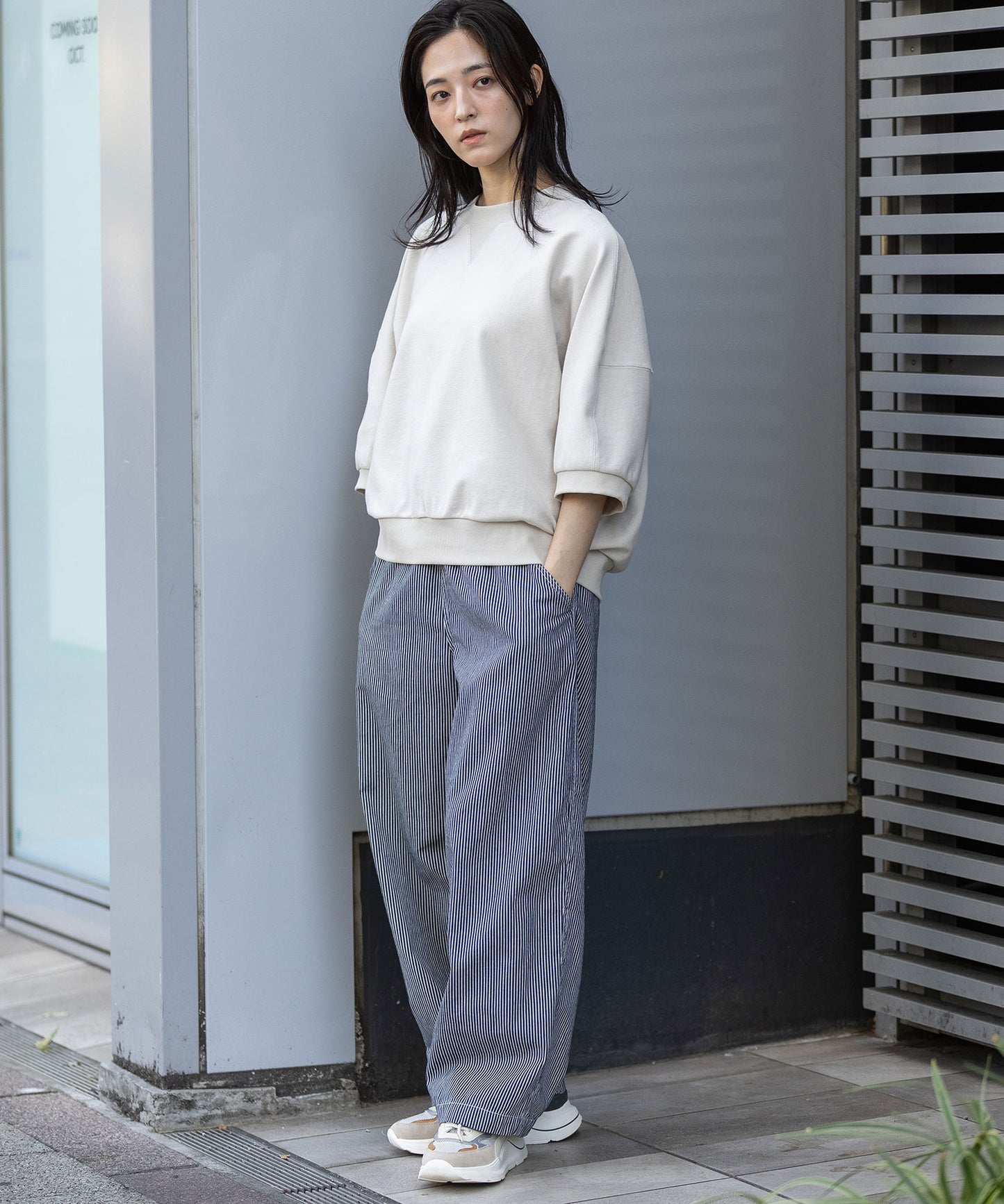 オーガニックコットンパイルコクーンスウェット