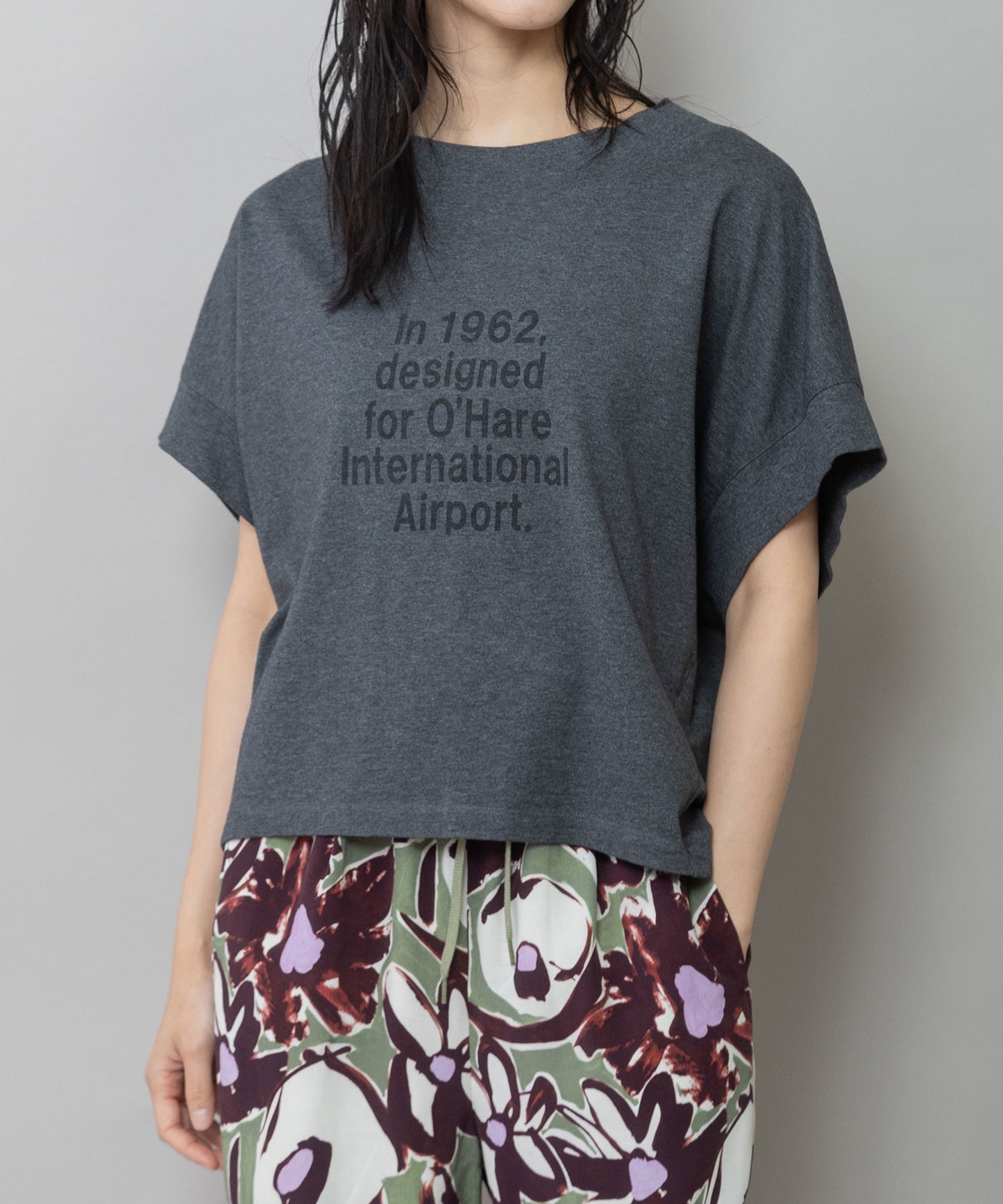 コットンジャージロゴプリントTシャツ