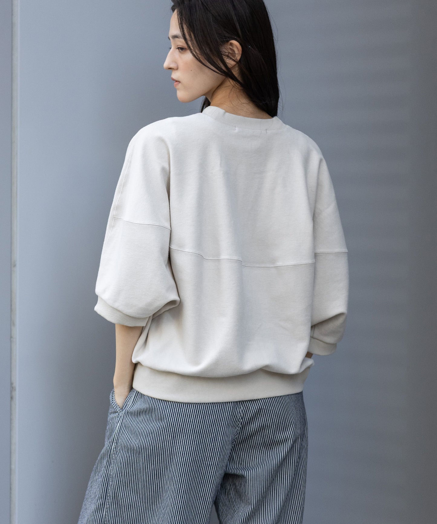 オーガニックコットンパイルコクーンスウェット