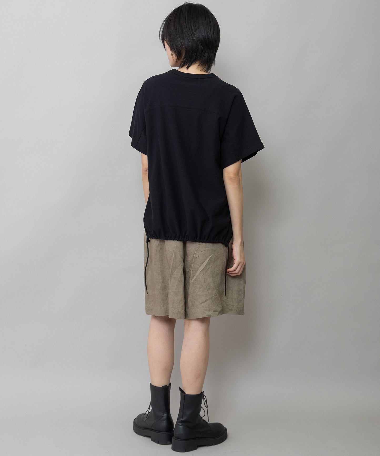 【吸水性】【発散性】40sフレンチリネンワイドハーフパンツ