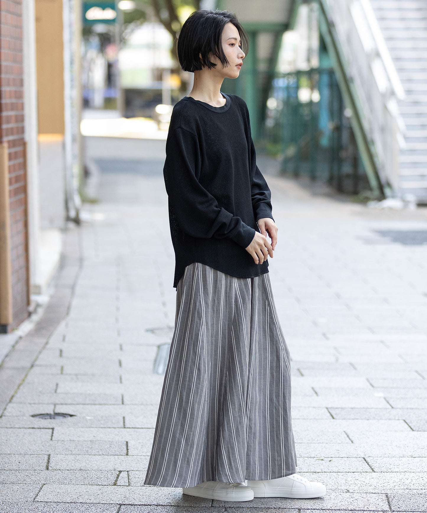 【速乾性】シアーワッフルバックヘンリーネックプルオーバー