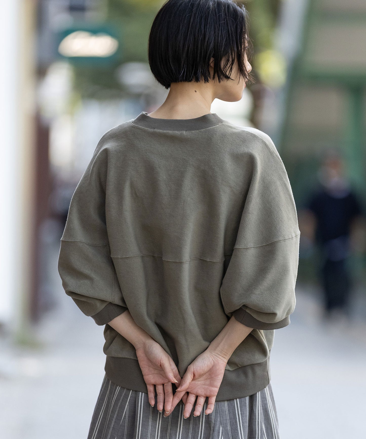 オーガニックコットンパイルコクーンスウェット