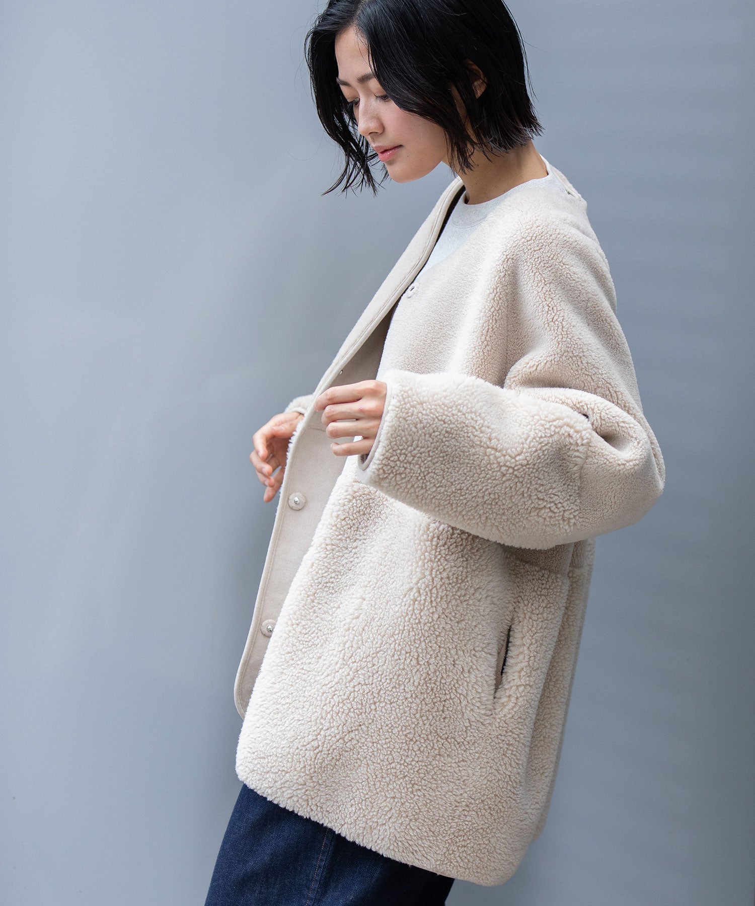 Munich ウールシープボアムートンピーコート Munich（ミューニック）の「ウールシープボアムートンピーコート