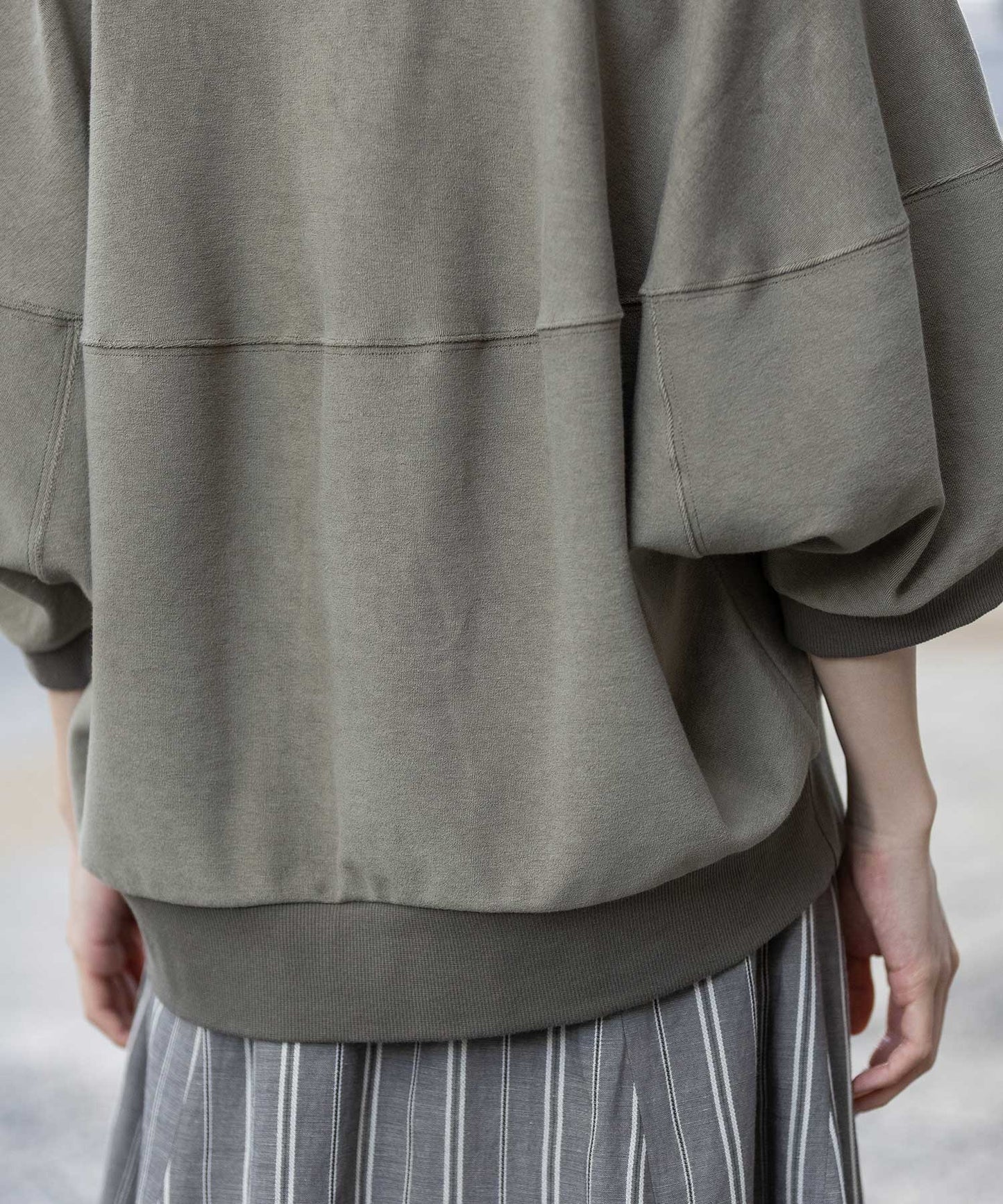 オーガニックコットンパイルコクーンスウェット