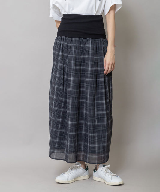 セミシアーチェックリブスカート