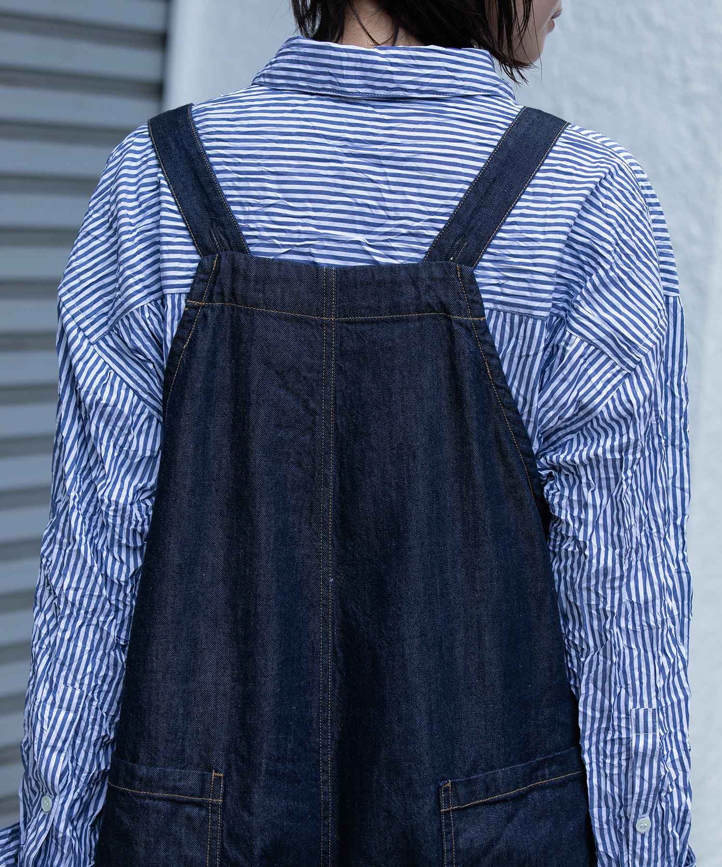 コットンリヨセルデニムコンビネゾン