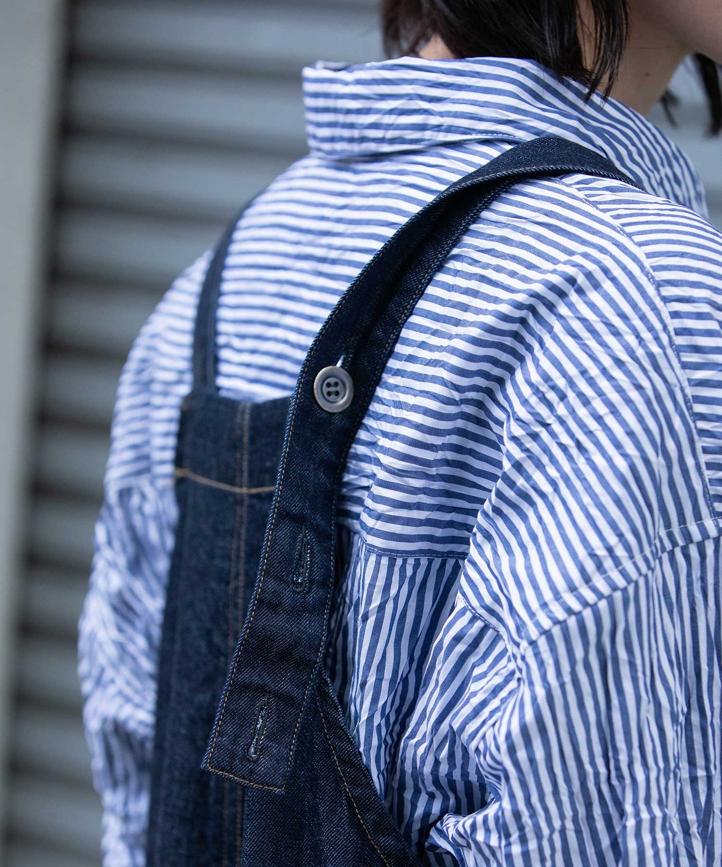 コットンリヨセルデニムコンビネゾン