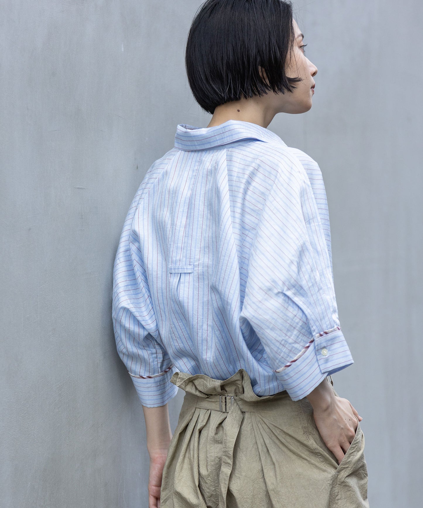 【Turkey】 ストライプハーフスリーブシャツ