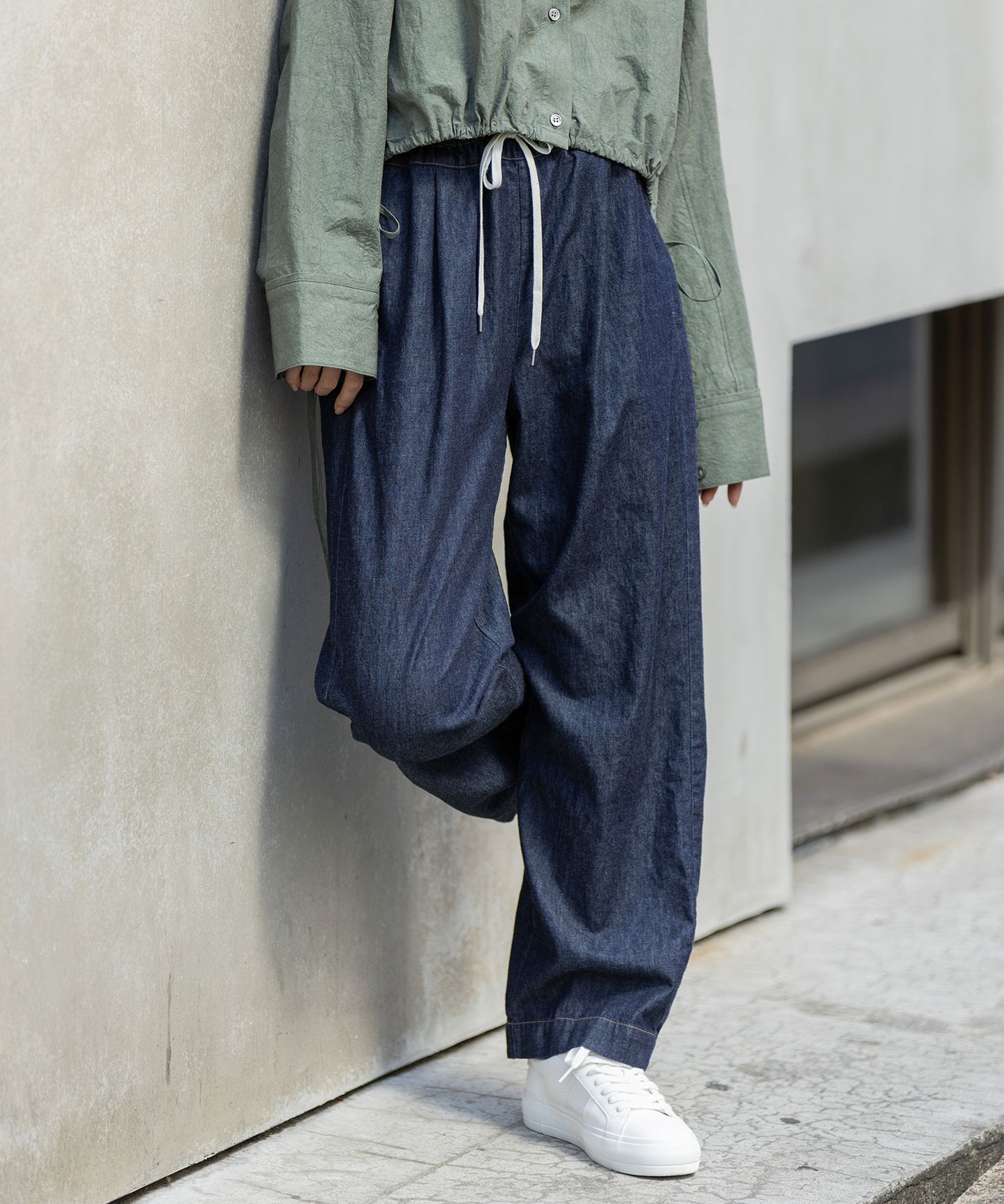 6ozスラブデニムイージーパンツ
