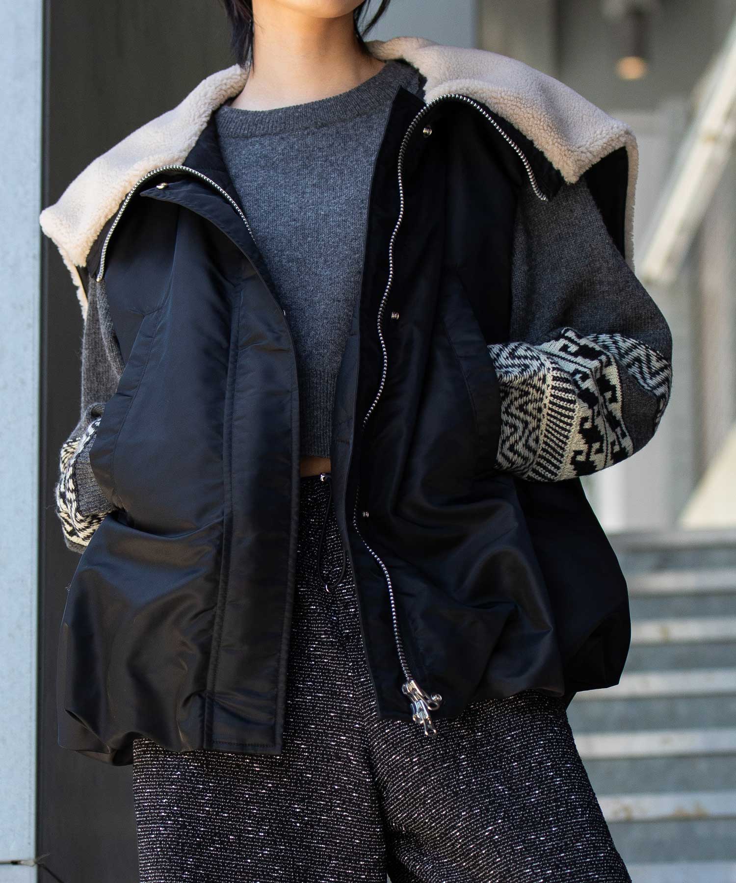 ナイロンツイル×シープボアバルーンフライトベスト – Munich web shop