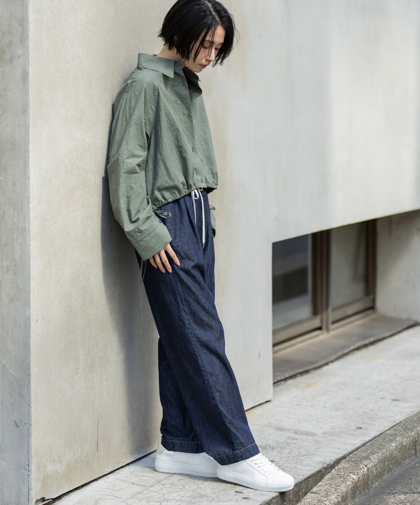 6ozスラブデニムイージーパンツ