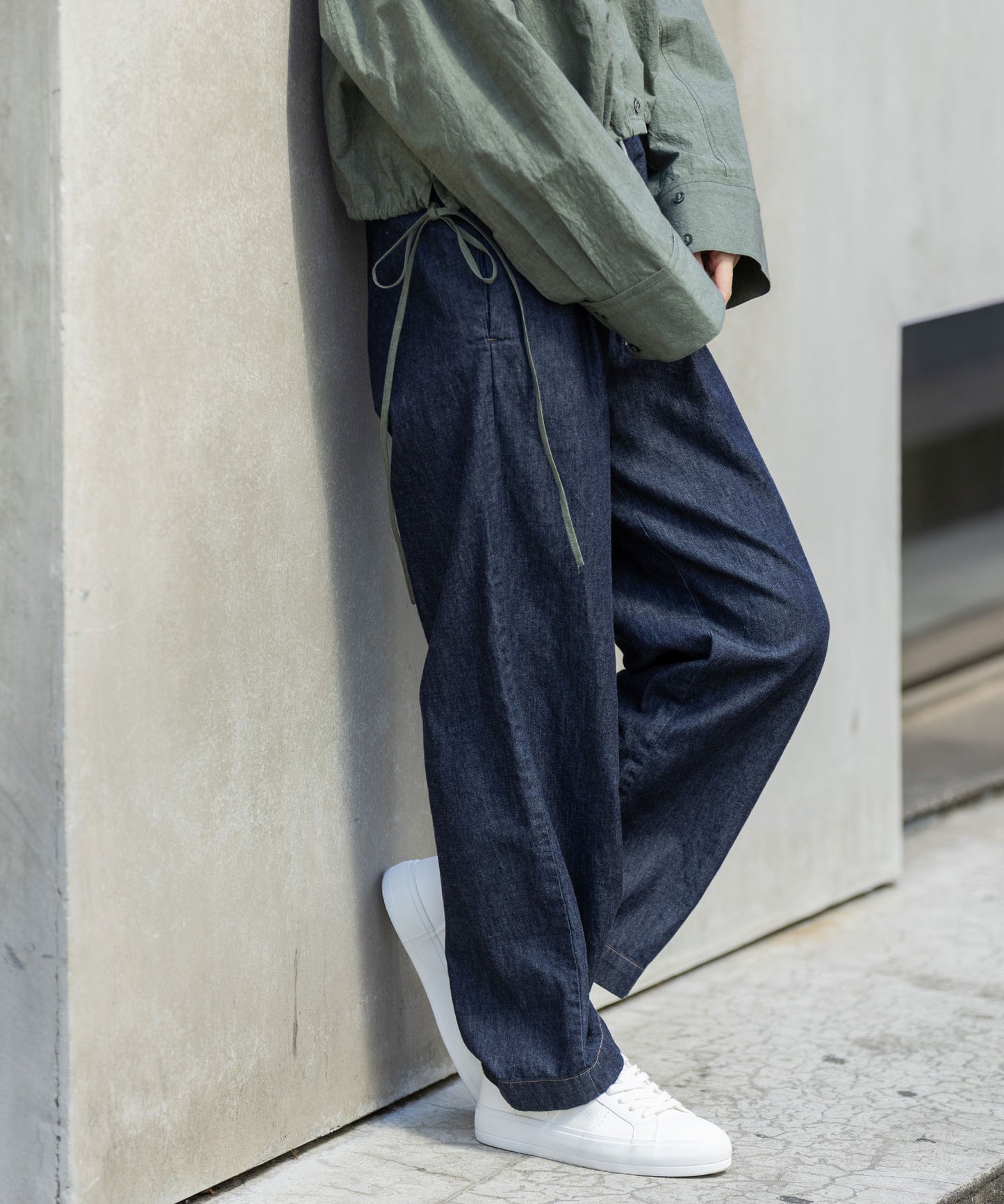 6ozスラブデニムイージーパンツ