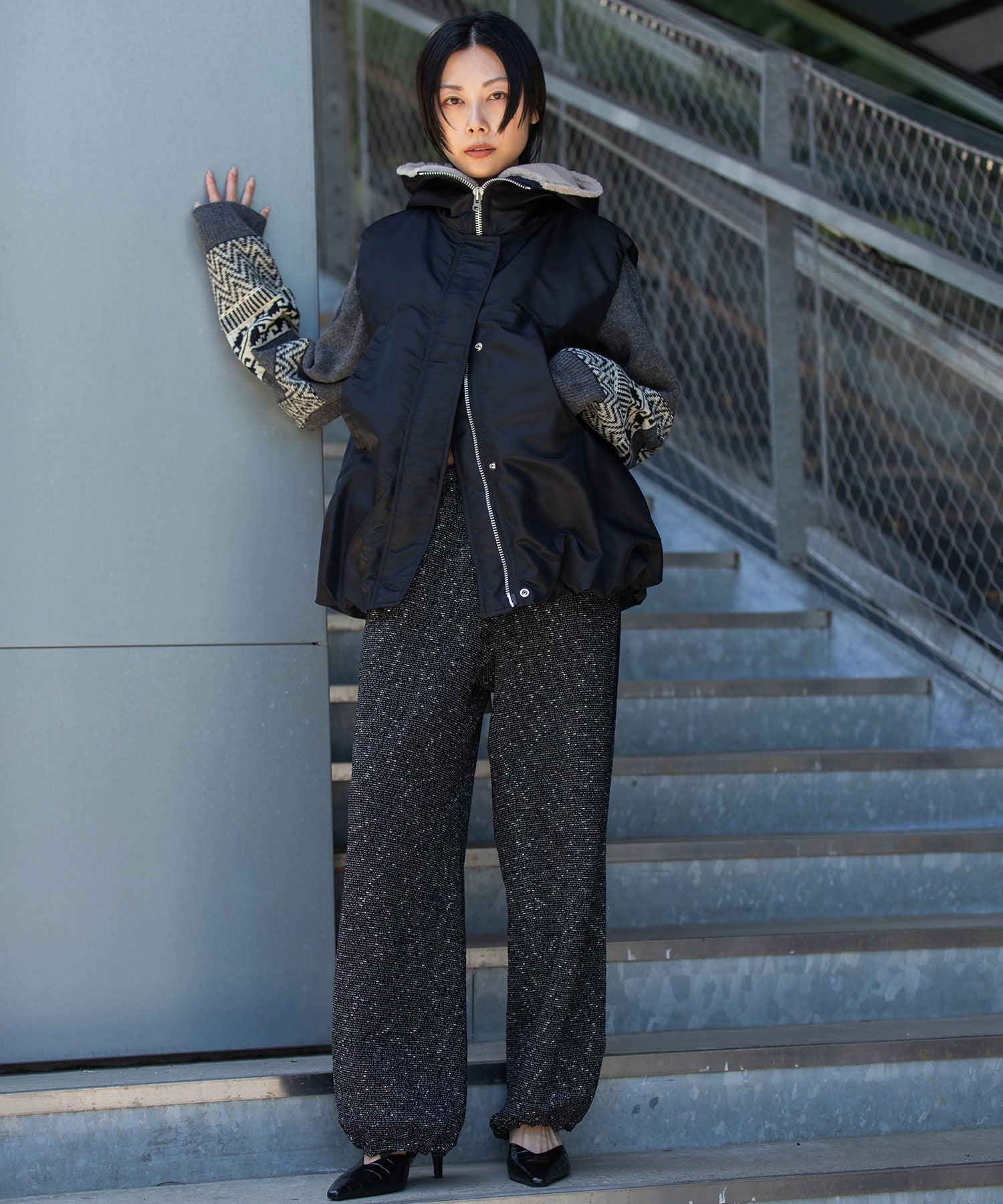 ナイロンツイル×シープボアバルーンフライトベスト – Munich web shop