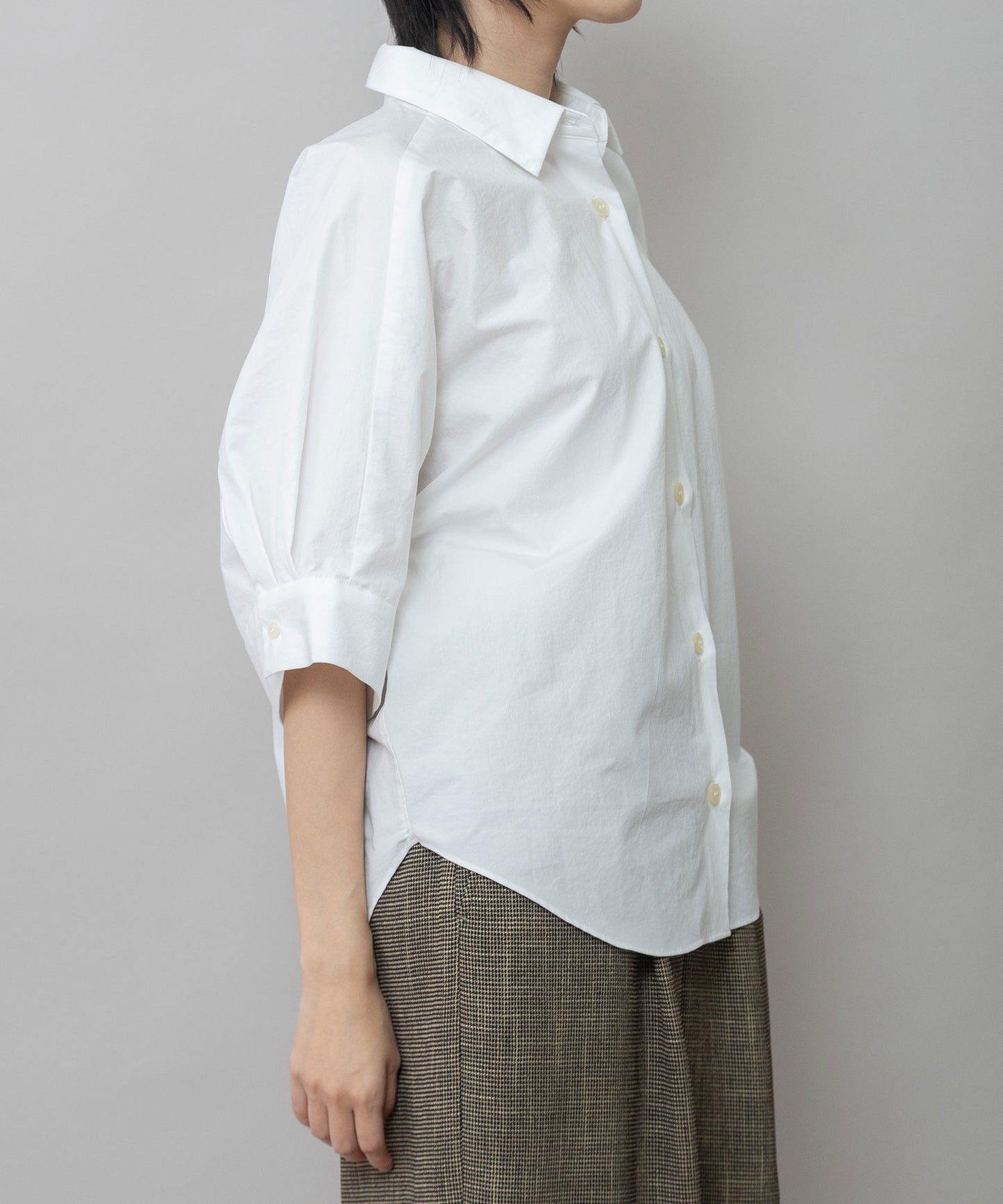 オーガニックコットンタイプライターハーフスリーブシャツ