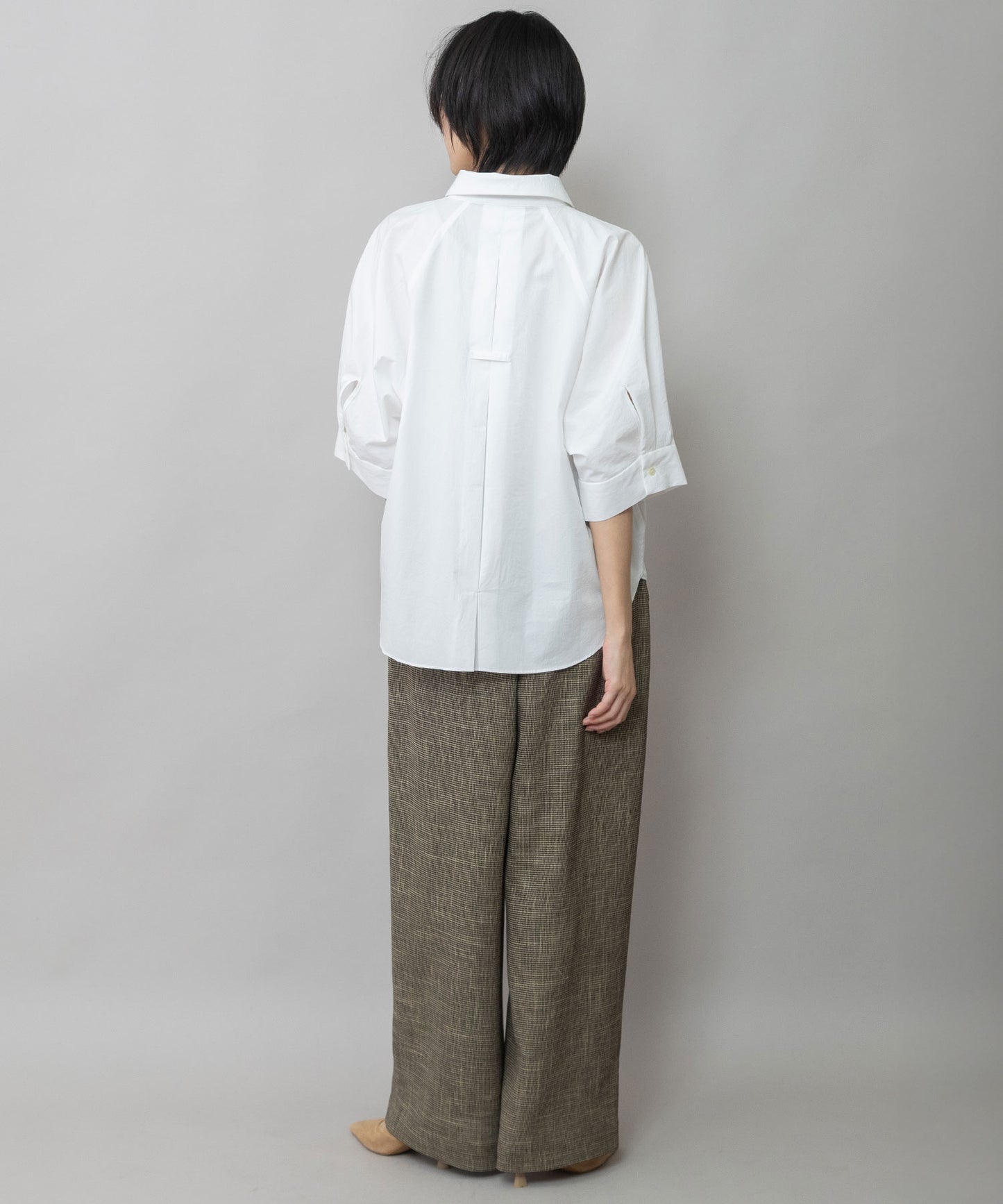 オーガニックコットンタイプライターハーフスリーブシャツ