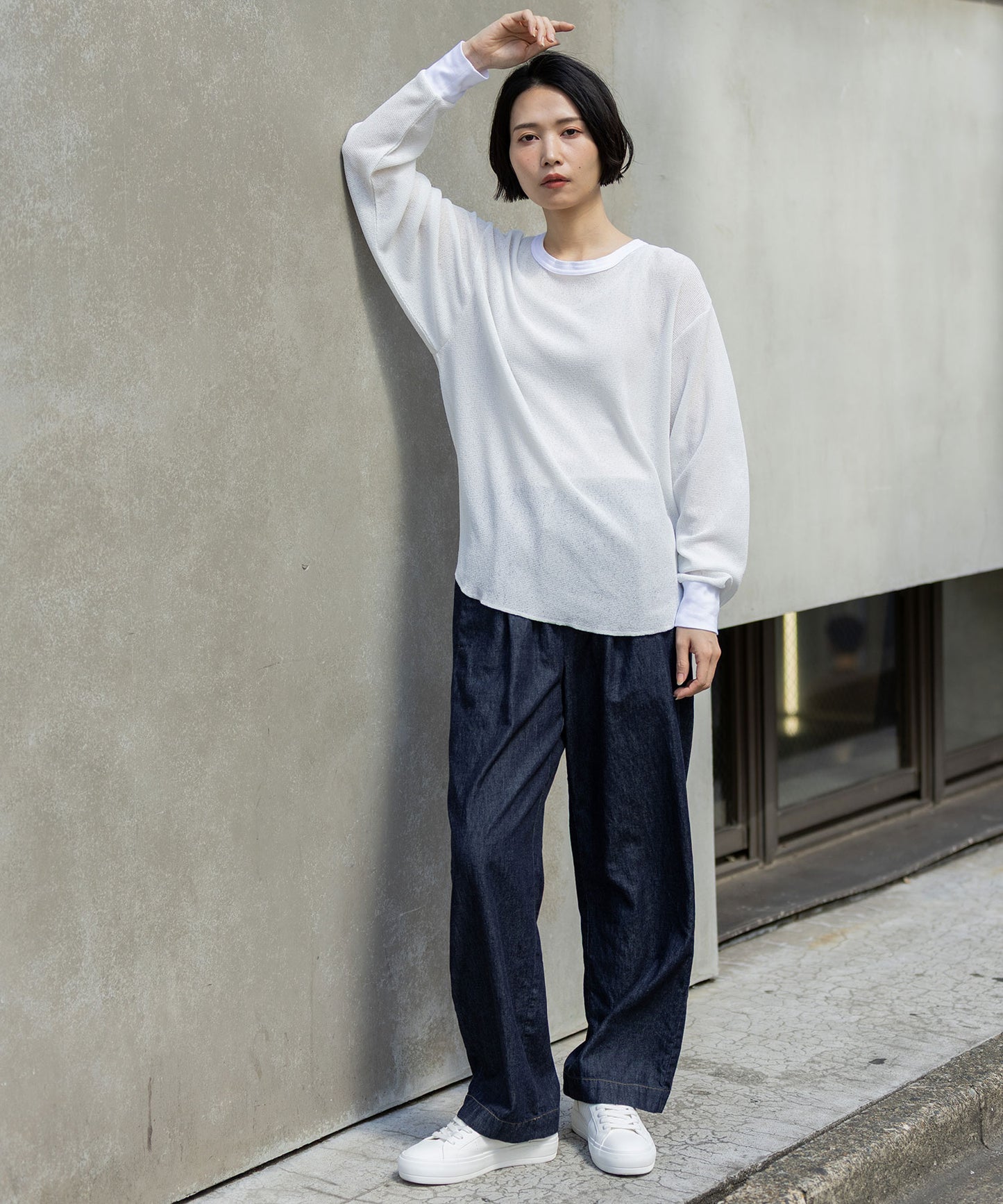 6ozスラブデニムイージーパンツ